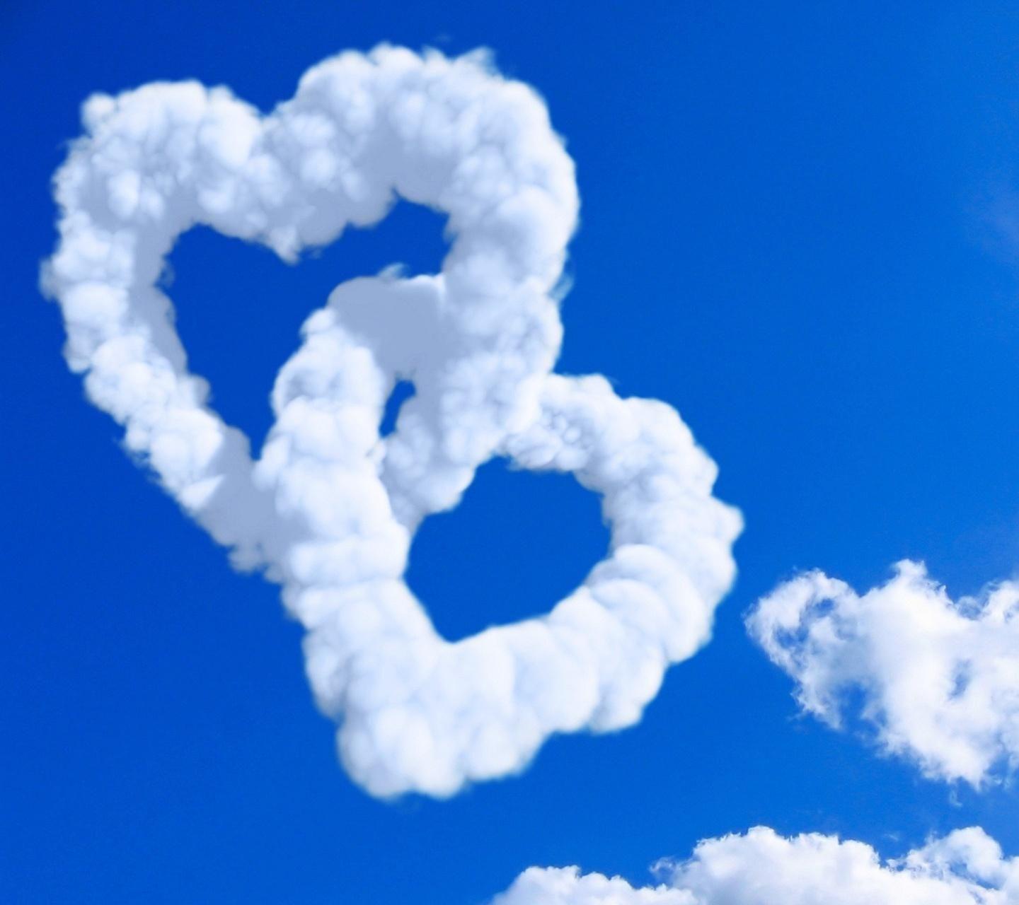 1440x1280 Download Cloud hearts HD wallpaper for laptop and rose HD