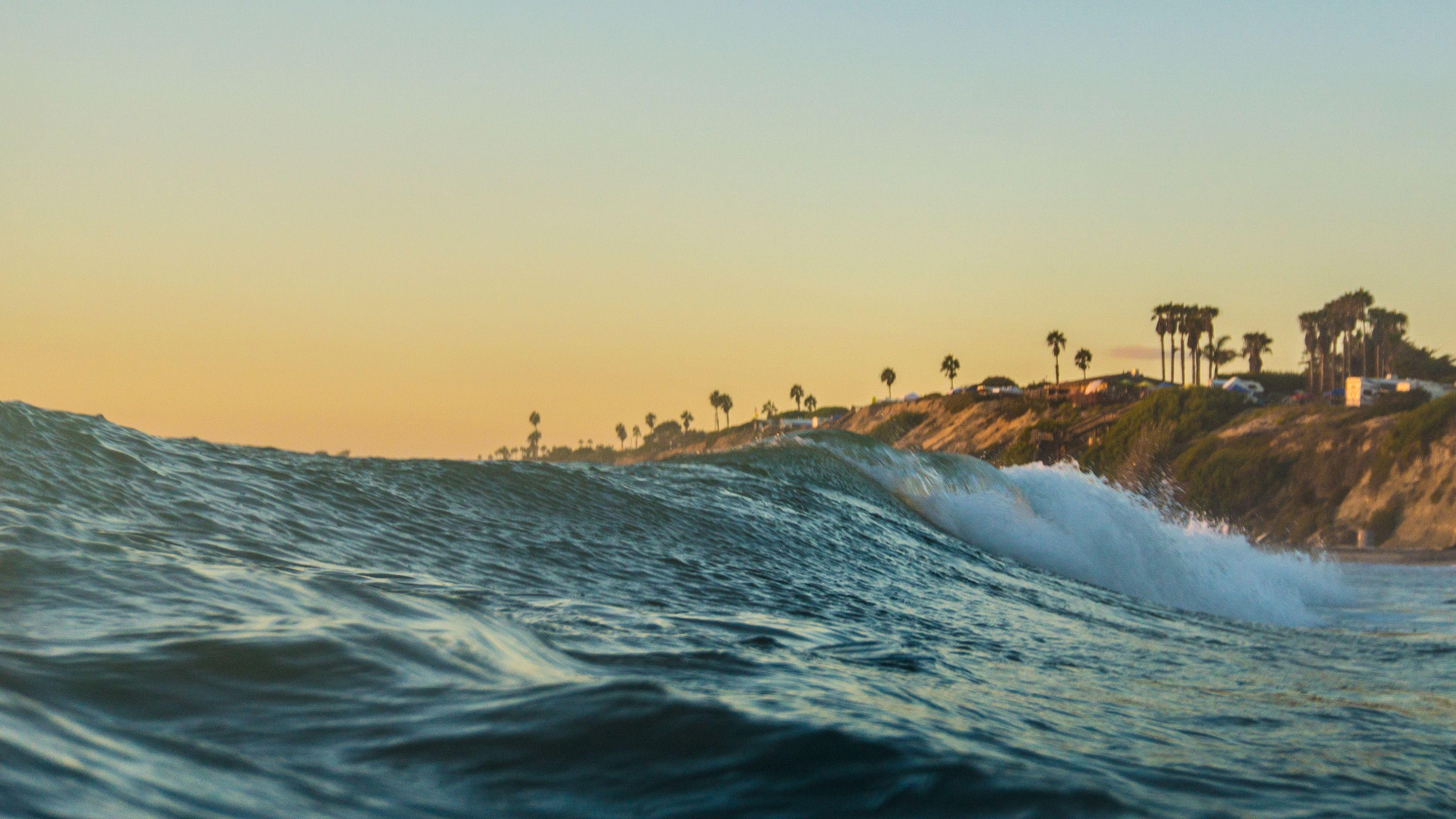 3840x2160 Sea Wave Beach Vacation Summer Wallpaper