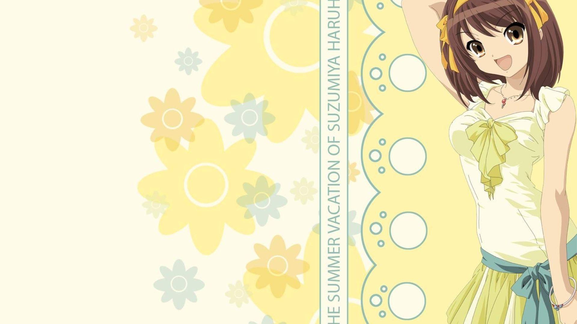 1920x1080 summer vacation haruhi, girl, brunette 1080P Laptop Full