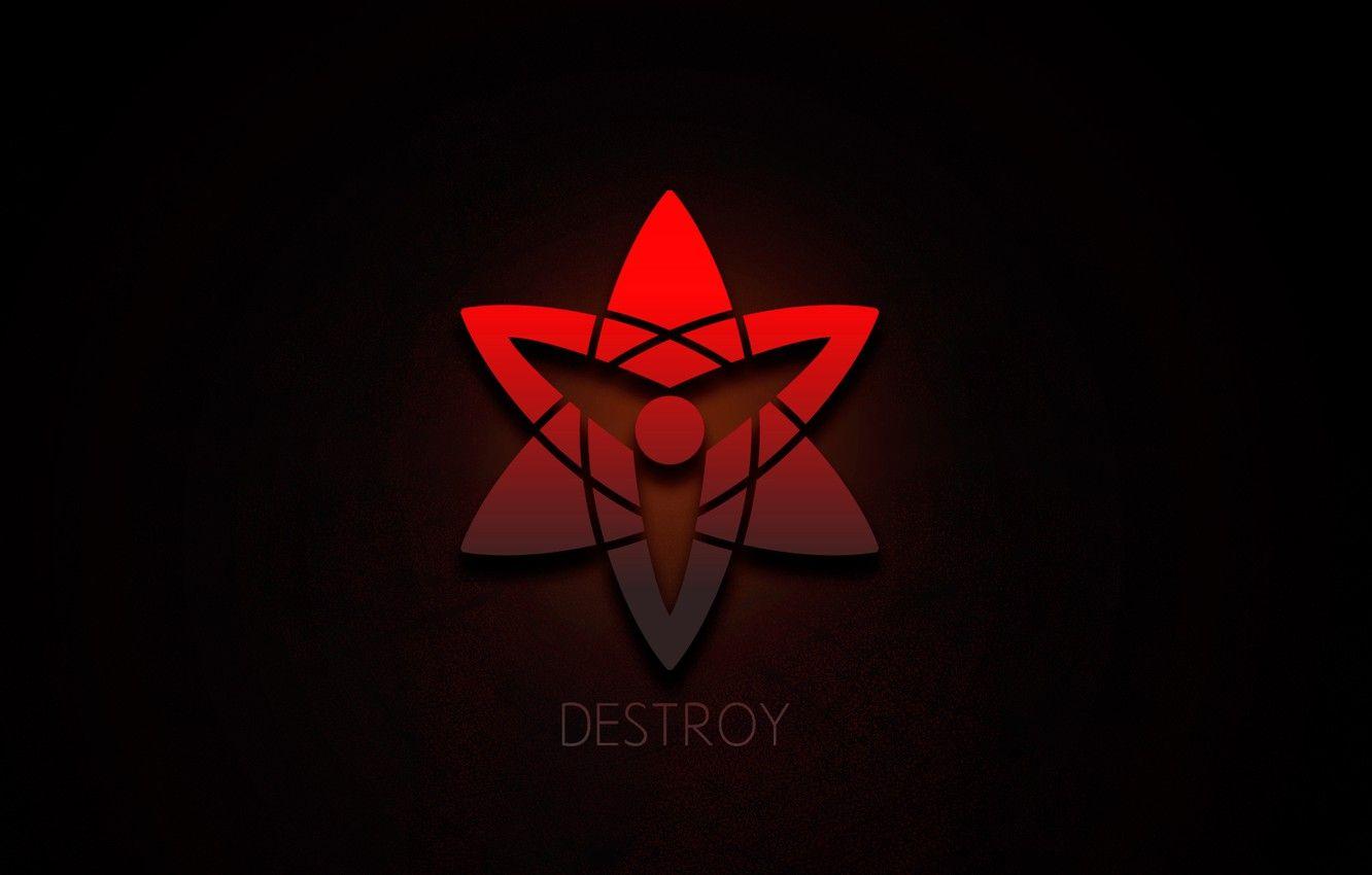 1332x850 Wallpaper Minimalism, Anime, Sasuke, Sharingan, Destruction, Sharingan, Destroy image for desktop, section минимализм