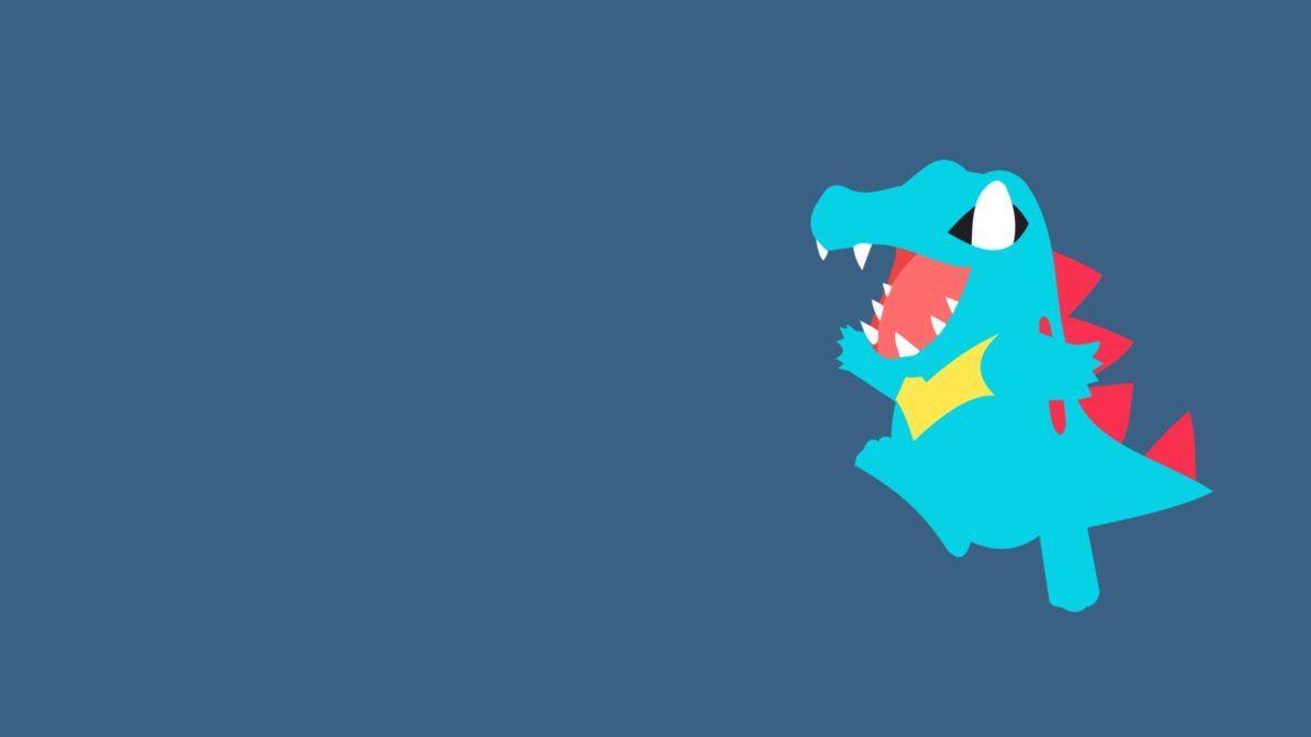 1191x670 Free download Totodile Minimalist Wallpaper Pokemon