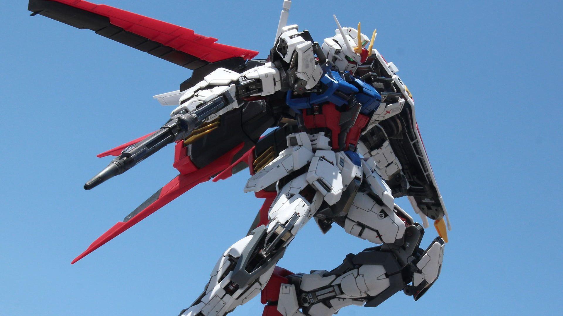 1920x1080 Blue And Red Gundam Graphic Wallpaper, Gunpla, Gundam