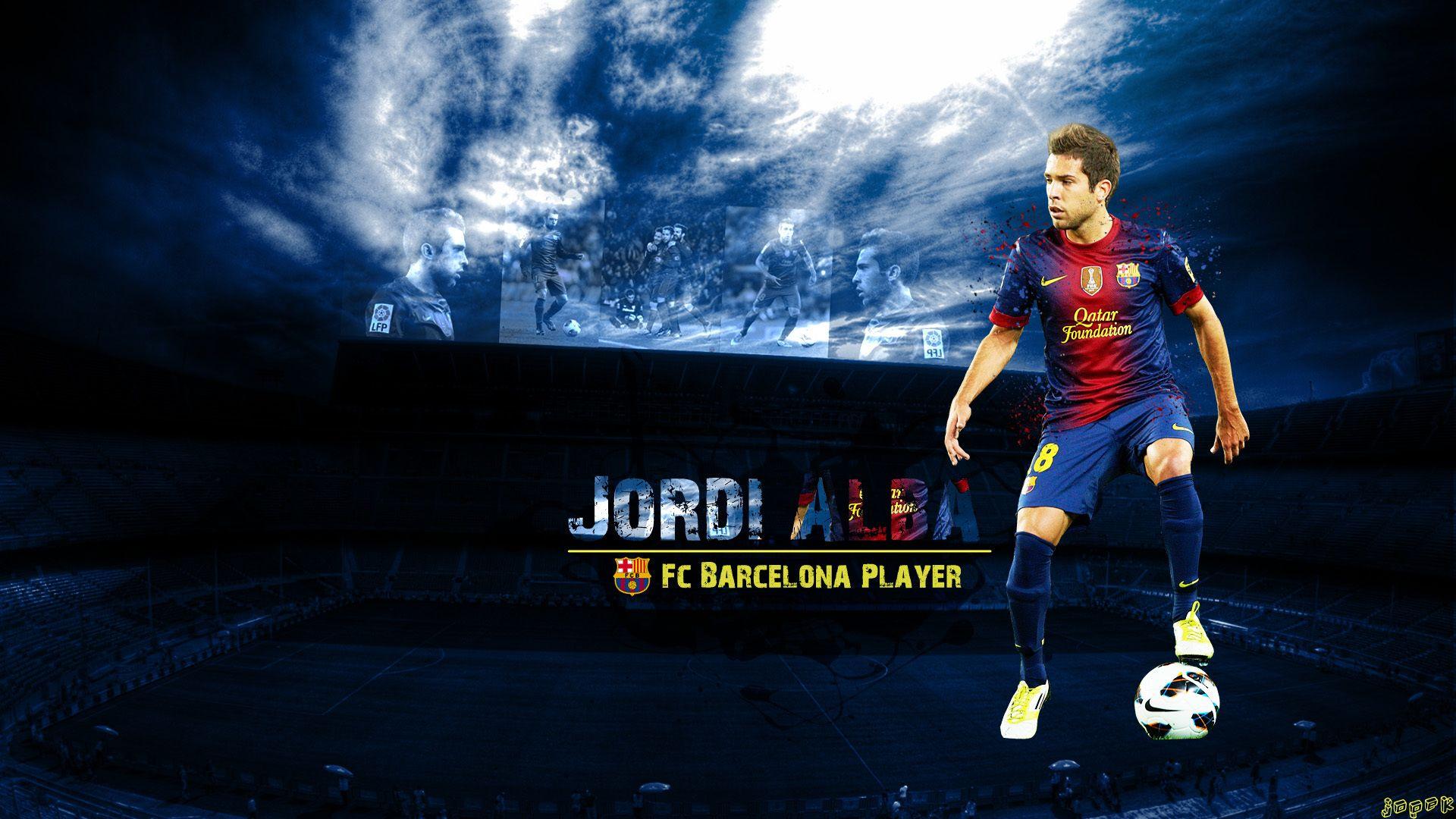 1920x1080 The football player of Barcelona Jordi Alba wallpaper and image