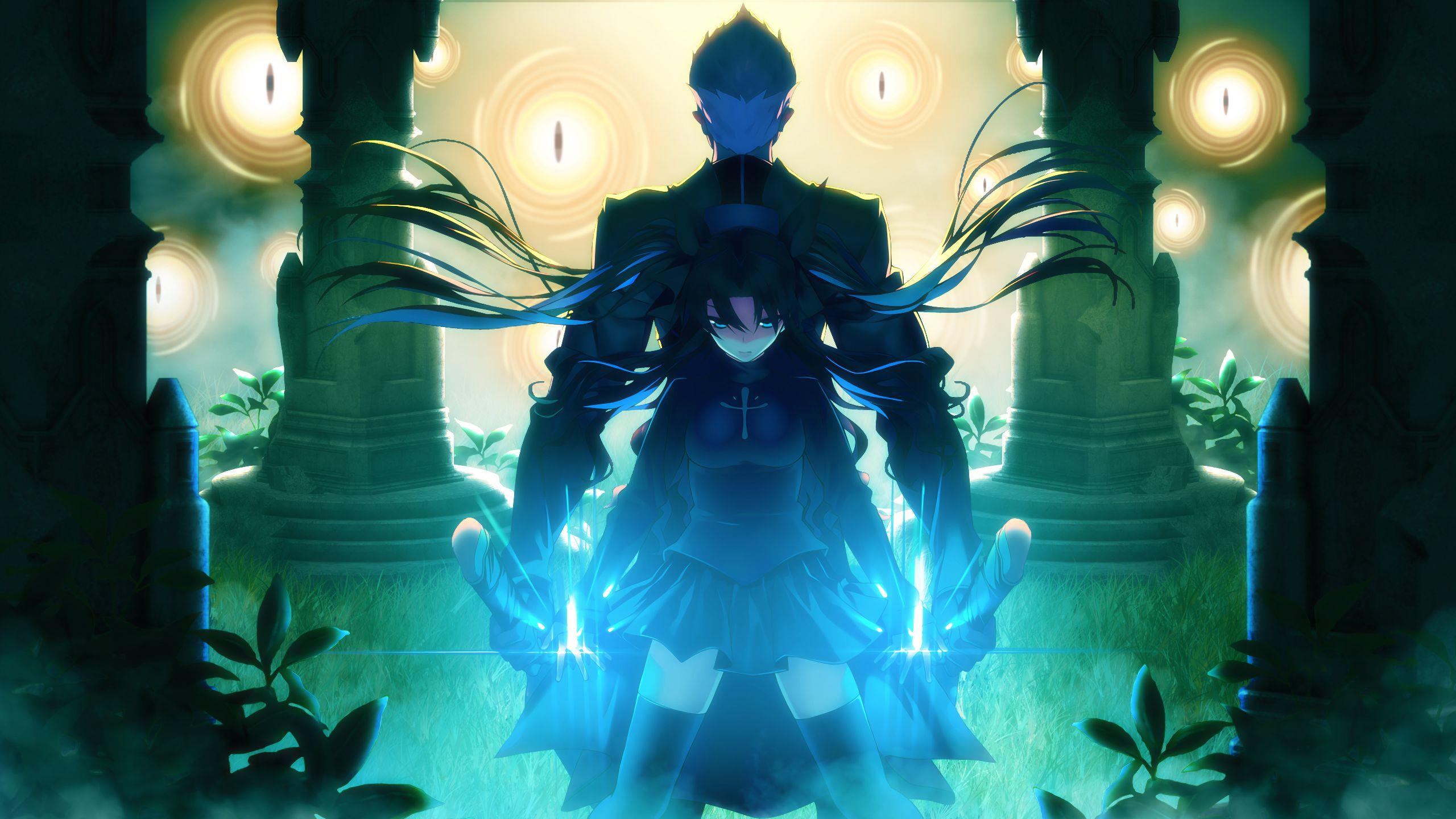 2560x1440 Wallpaper Rin Tohsaka, Shirou Emiya, Fate Stay Night: Unlimited