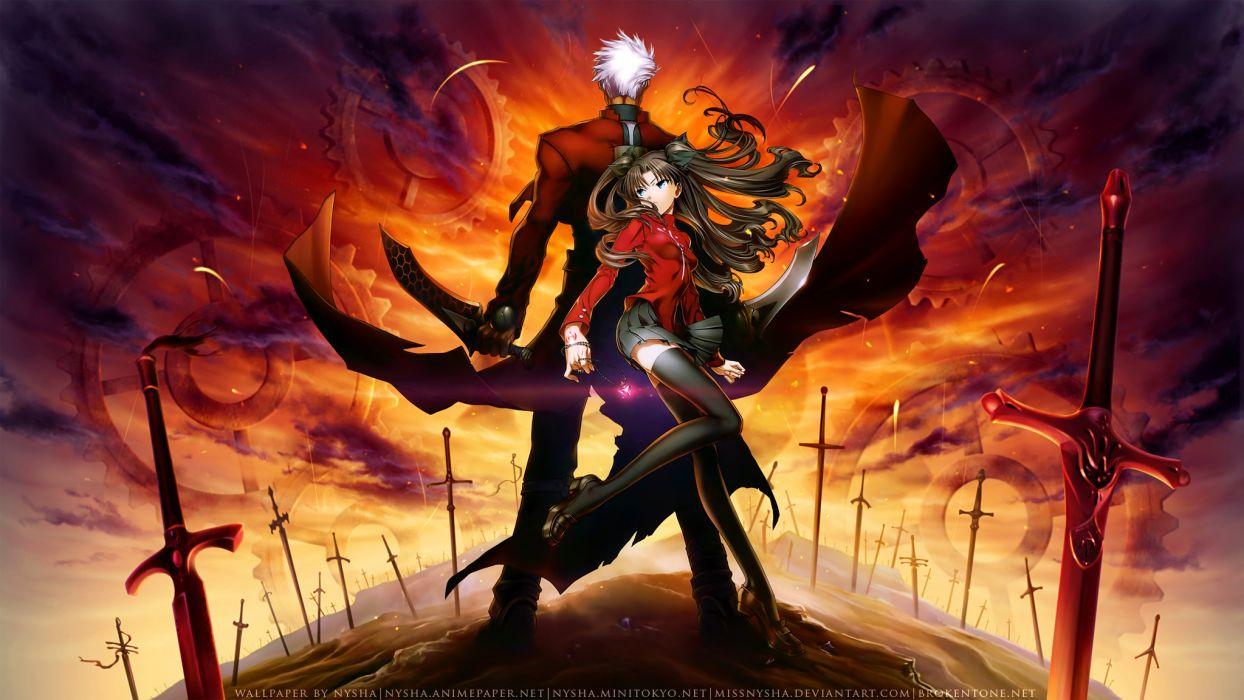 1244x700 Archer fate stay night missnysha tohsaka rin unlimited blade works