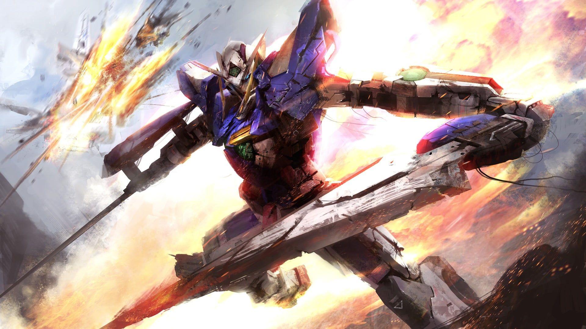 1920x1080 Robot character illustration, anime, Mobile Suit Gundam exit