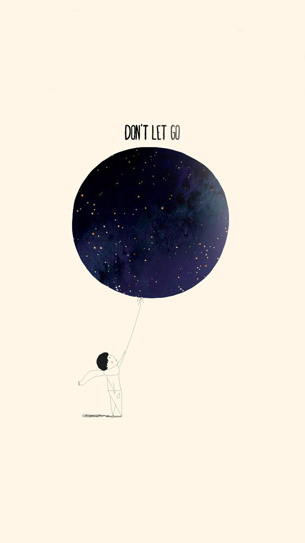 1242x2208 Dont Let Go Art Cute Illustration Wallpaper