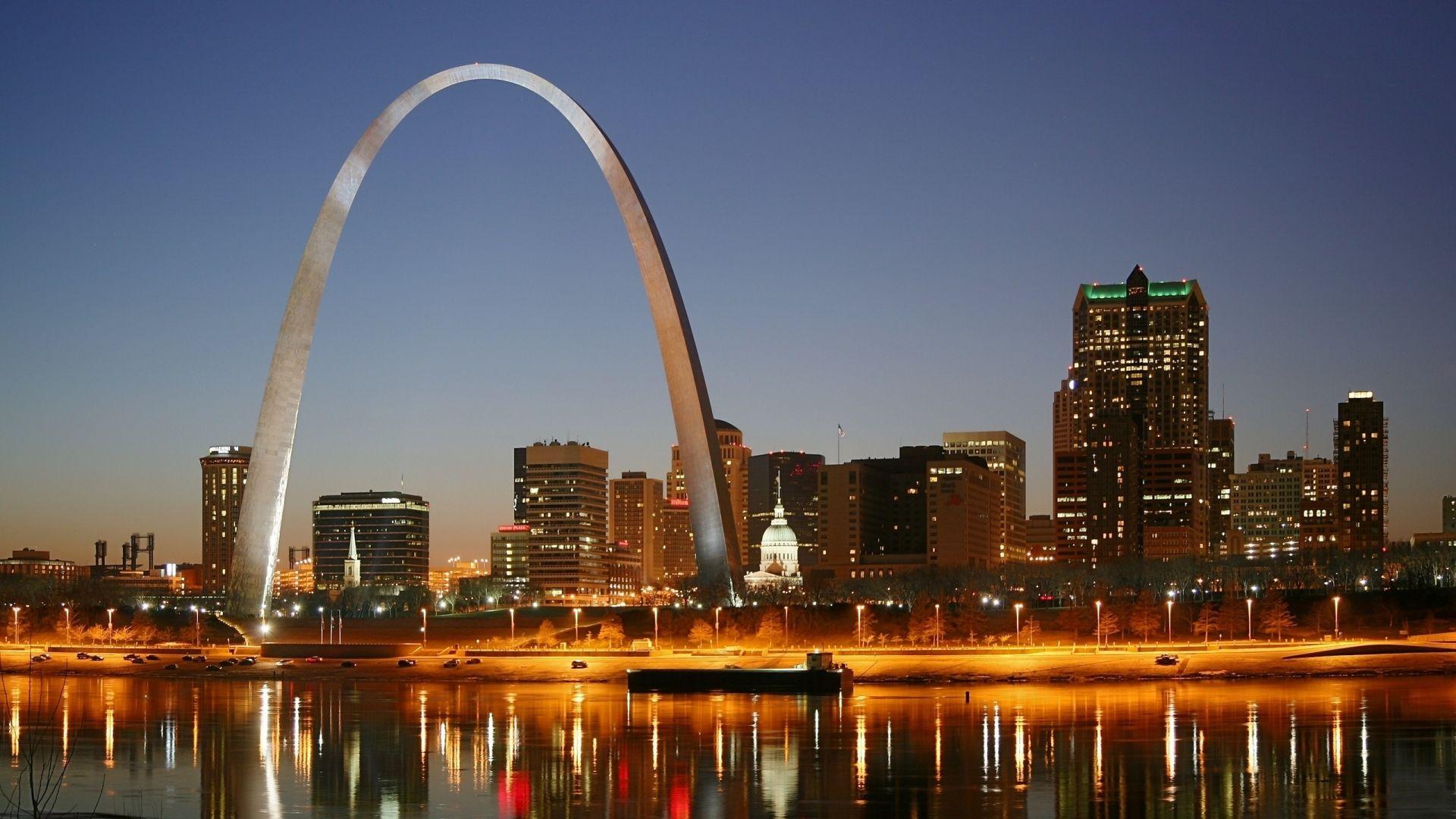 1920x1080 St Louis Sunset. Urban Class. Gateway arch, HD desktop