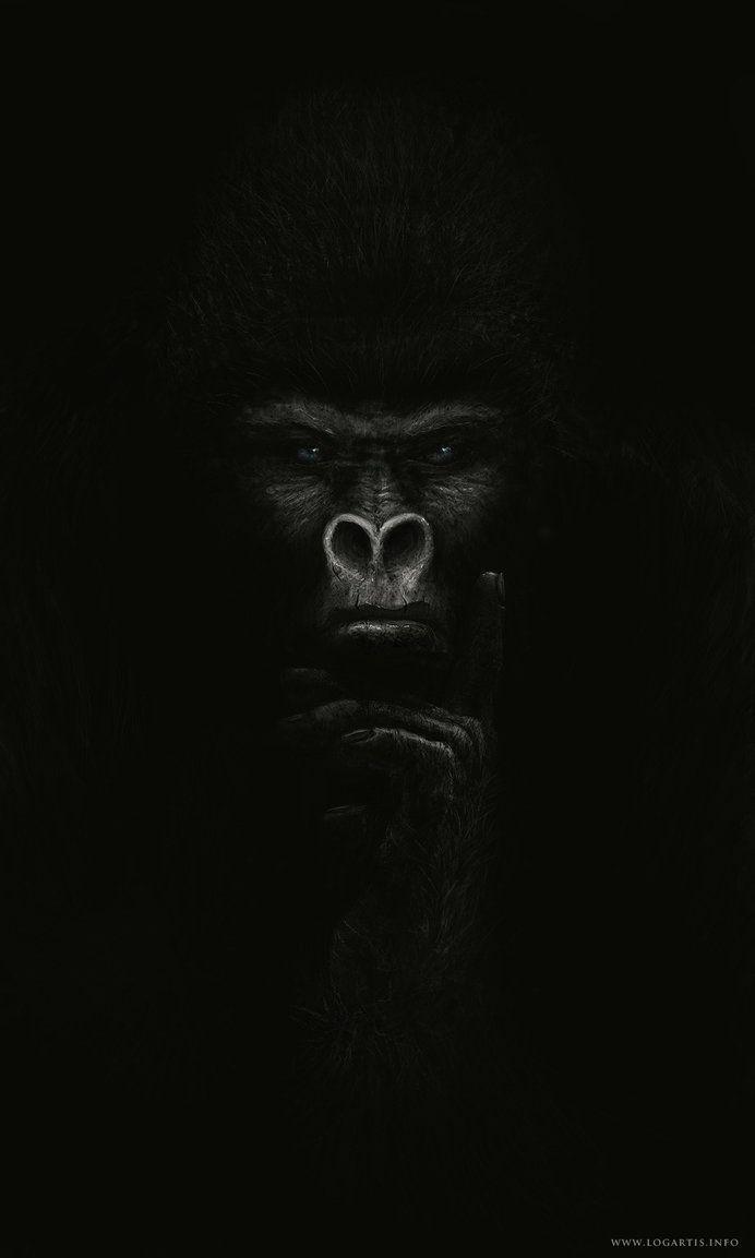 692x1153 Gorilla by *logartis. Gorilla tattoo, Monkey art