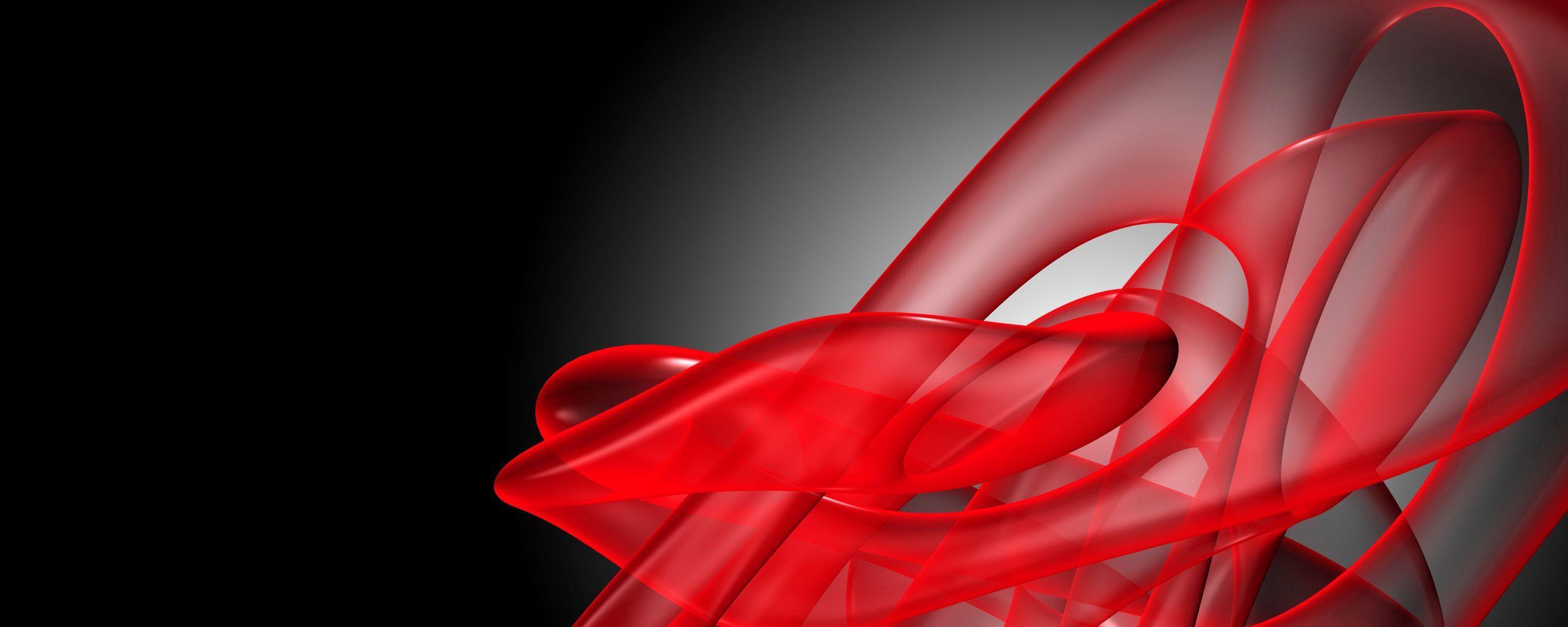 2560x1024 Download wallpaper 2560x1024 abstraction, line, red, black