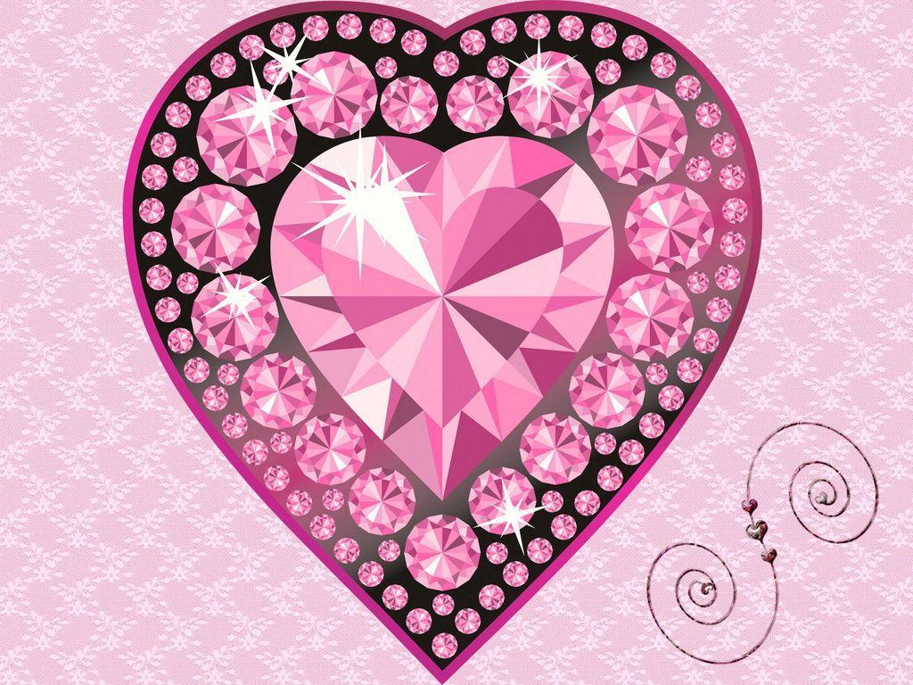1024x768 Download wallpaper 1024x768 heart, diamond, glitter, light