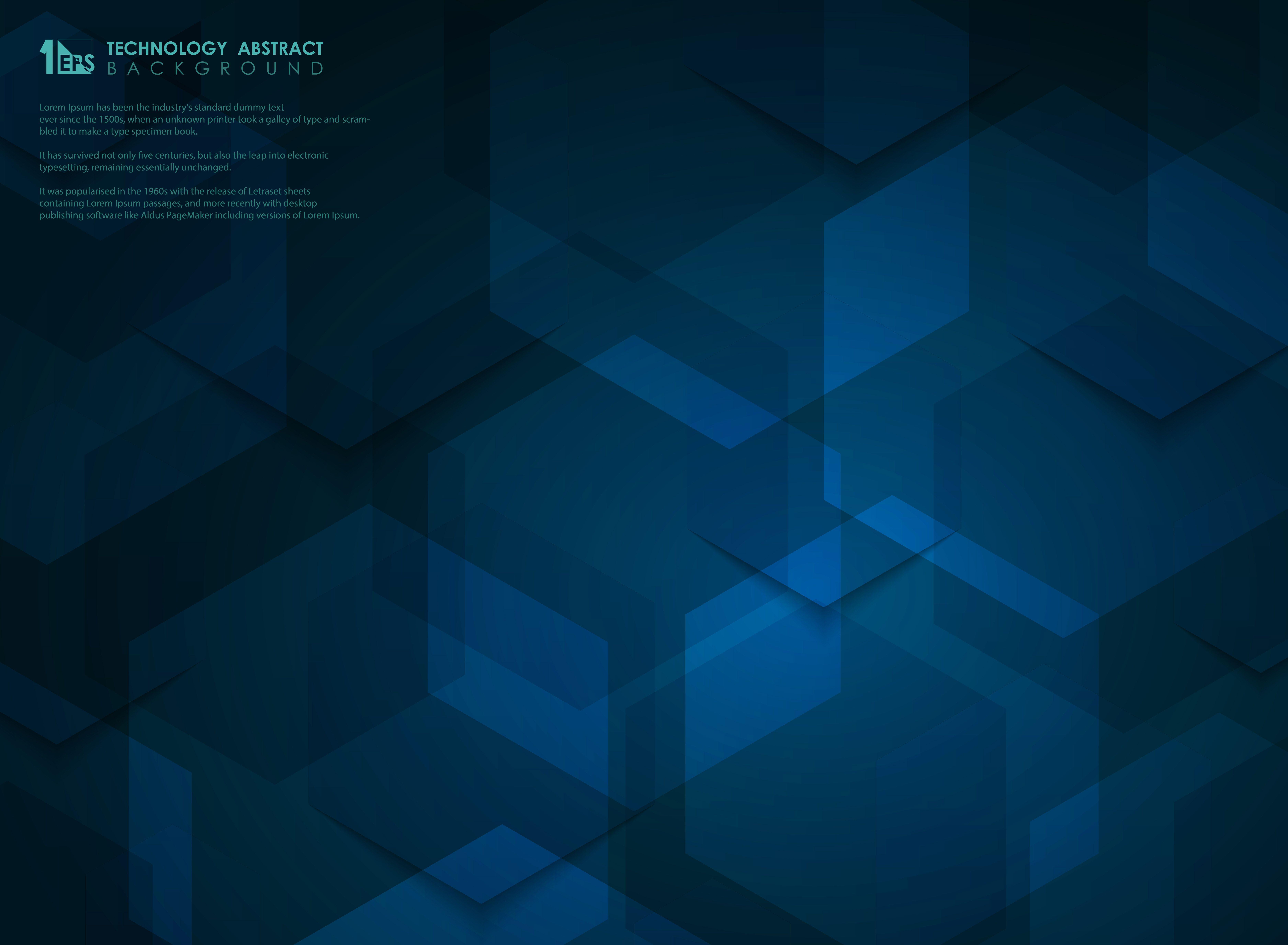 7500x5500 Blue high technology futuristic hexagon pattern background