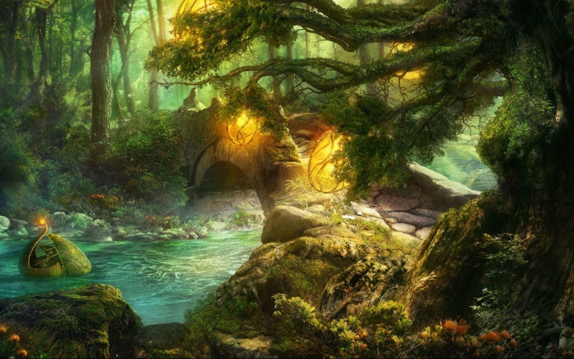 1920x1200 hình ảnh về rừng.  Magic Forest - Hình nền Máy tính để bàn.  Hoà Bình