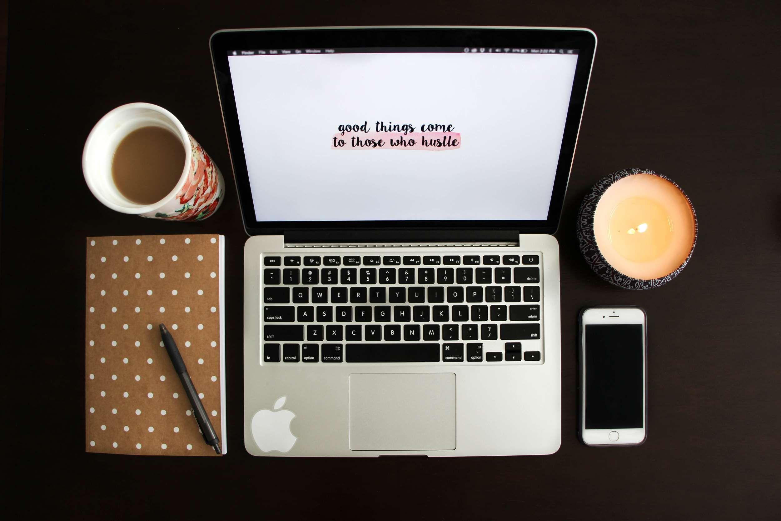 2500x1667 apple #background #caffeine #candle #coffee #computer #desk #desktop wallpaper #excel #. iPhone wallpaper quotes life, Minimalist iphone, Hipster phone wallpaper