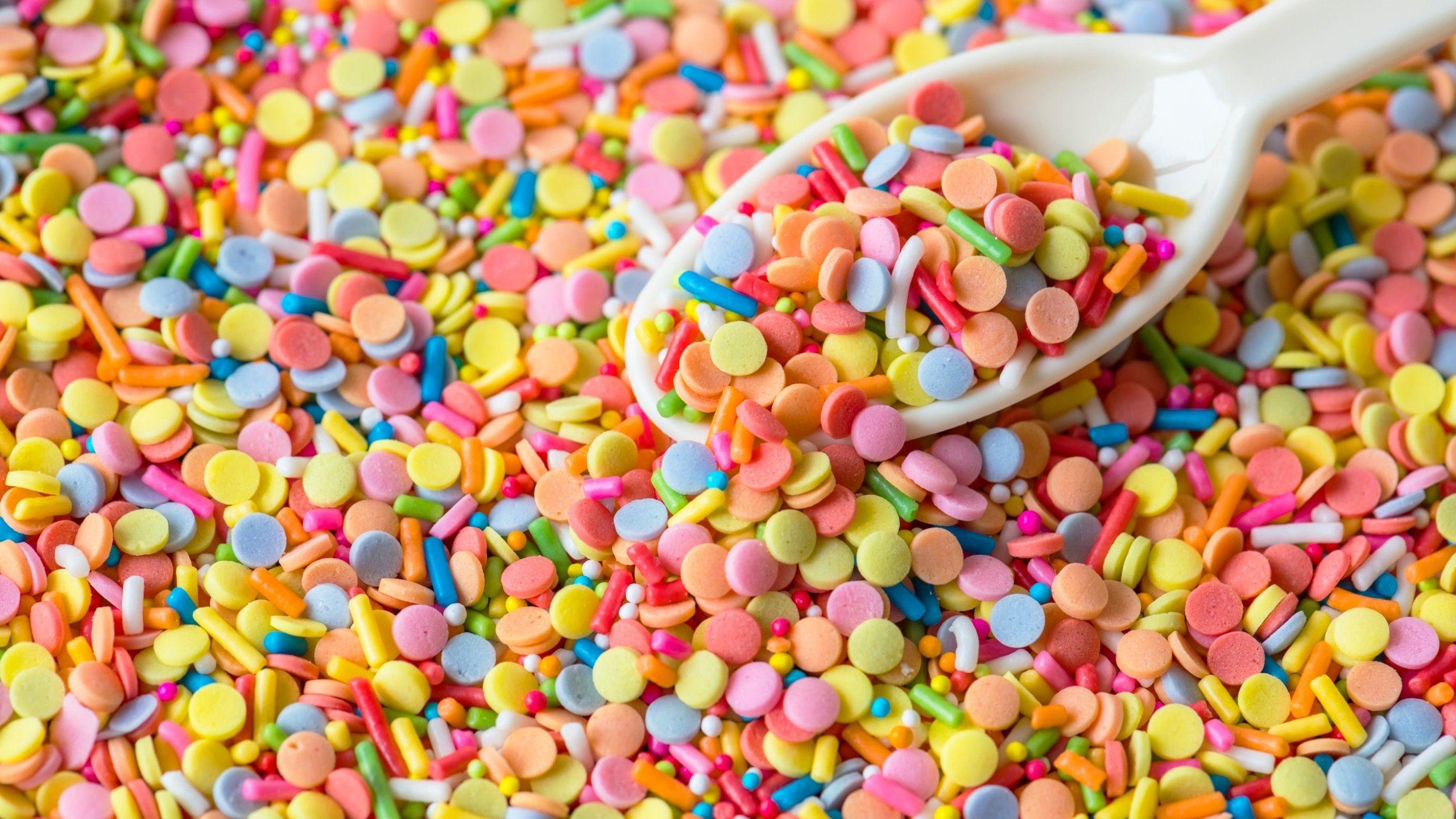 2560x1440 Candies Scoop Colorful Sprinkles 1440P Resolution HD 4k