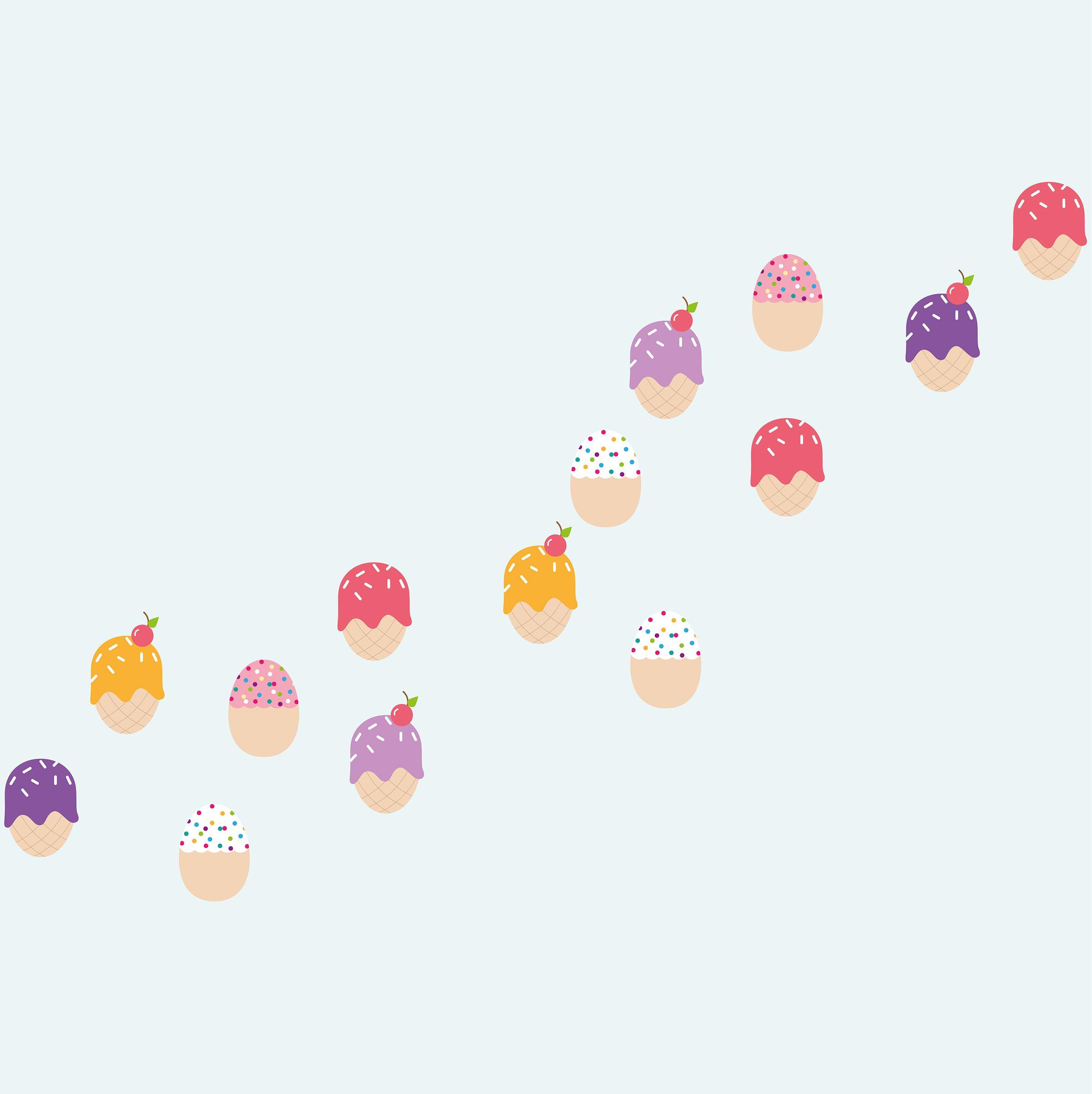 2400x2404 Ice cream easter egg desktop and ipad wallpaper