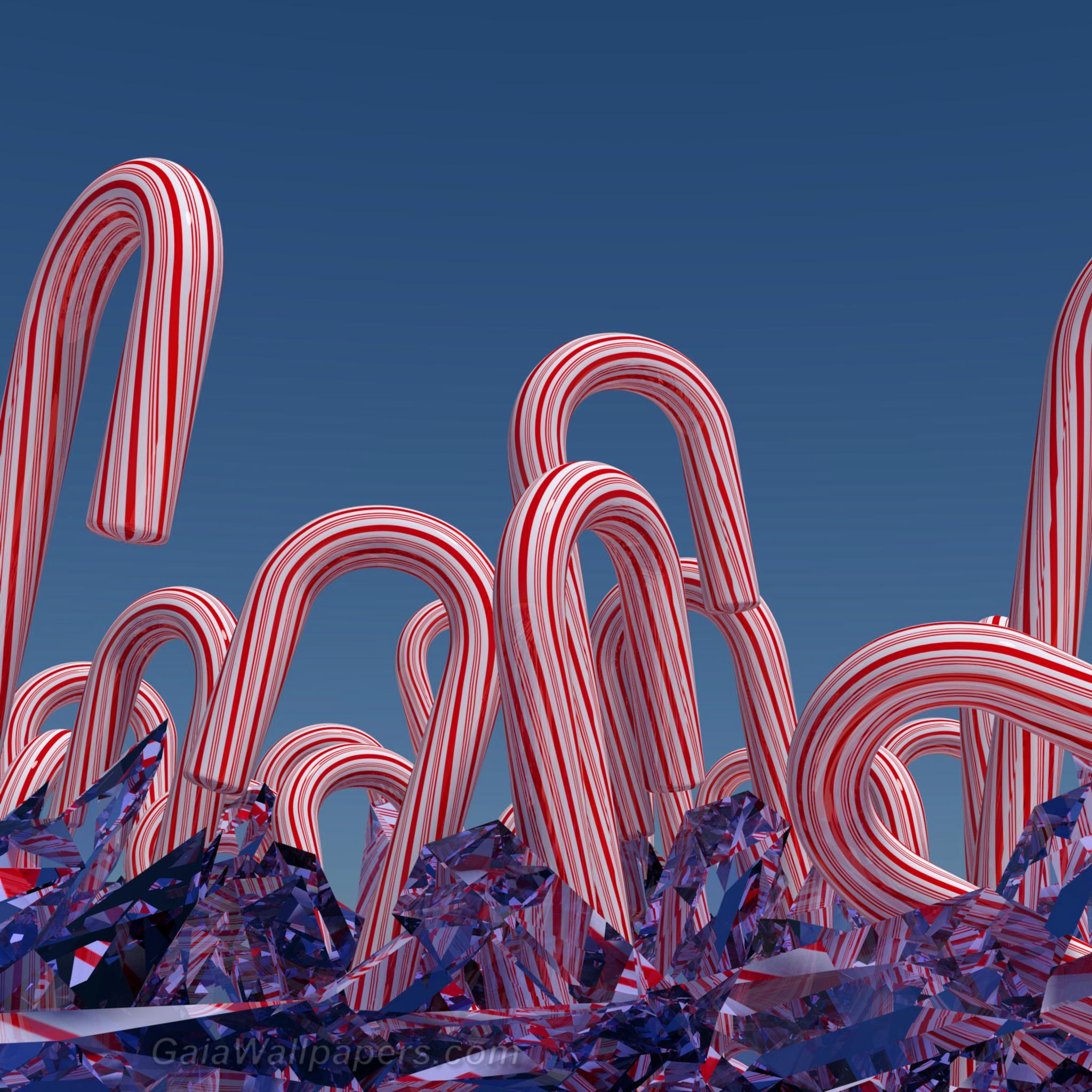 2048x2048 Christmas candy cane land wallpaper 2048x2048 Desktop
