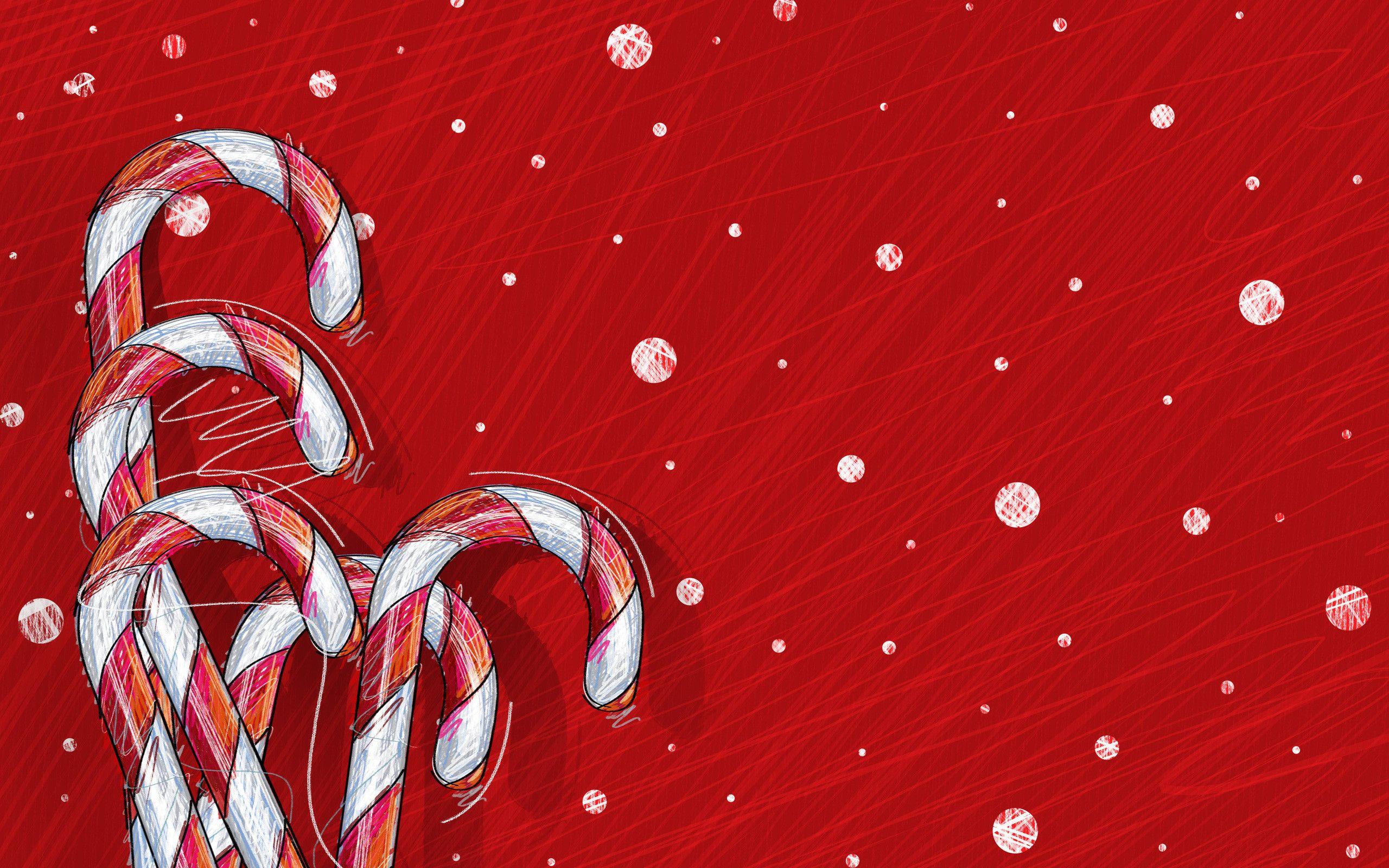 2560x1600 Candy Cane Wallpaper