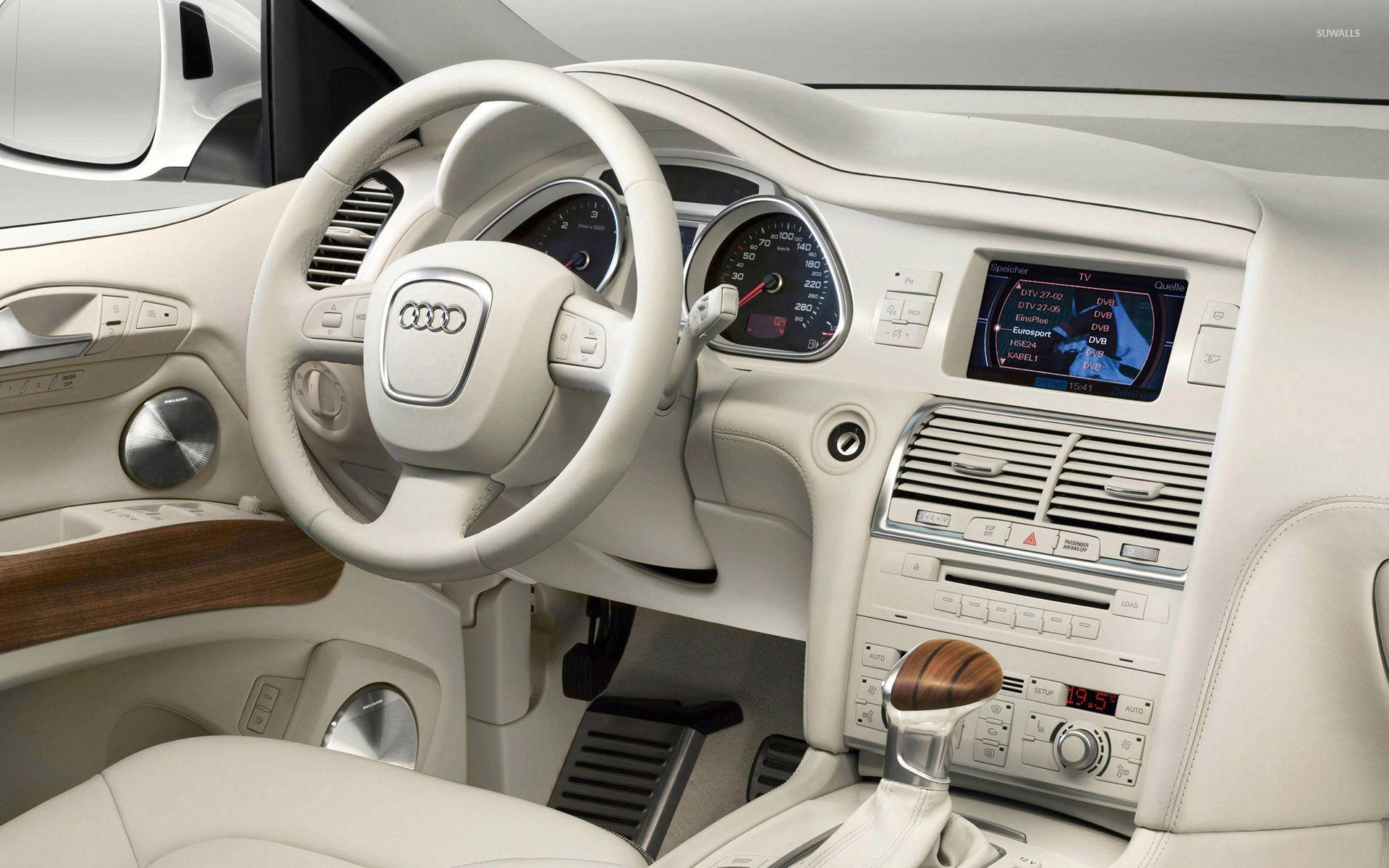 1920x1200 Audi Q7 white leather interior wallpaper wallpaper