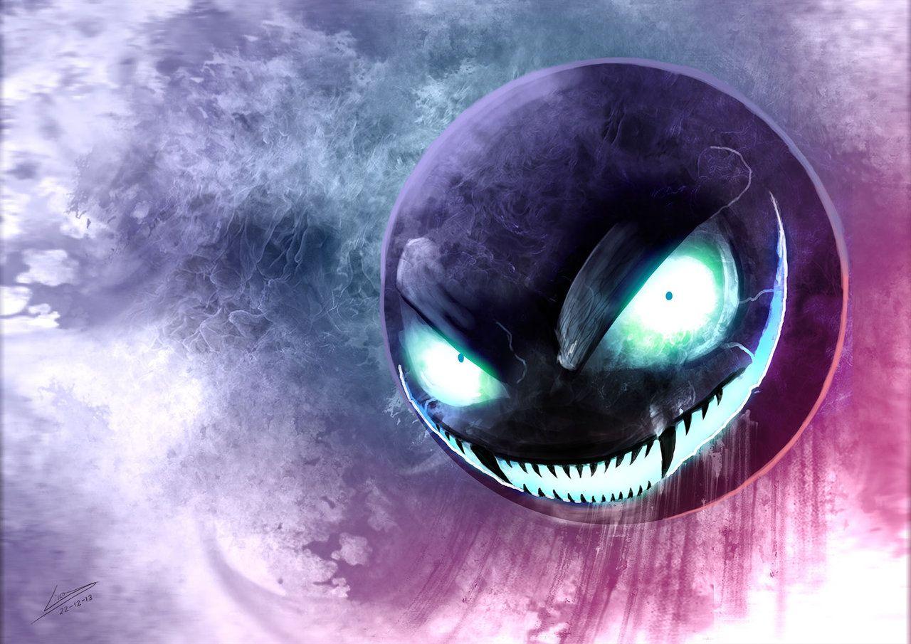 1280x905 gastly (pokemon) drawn