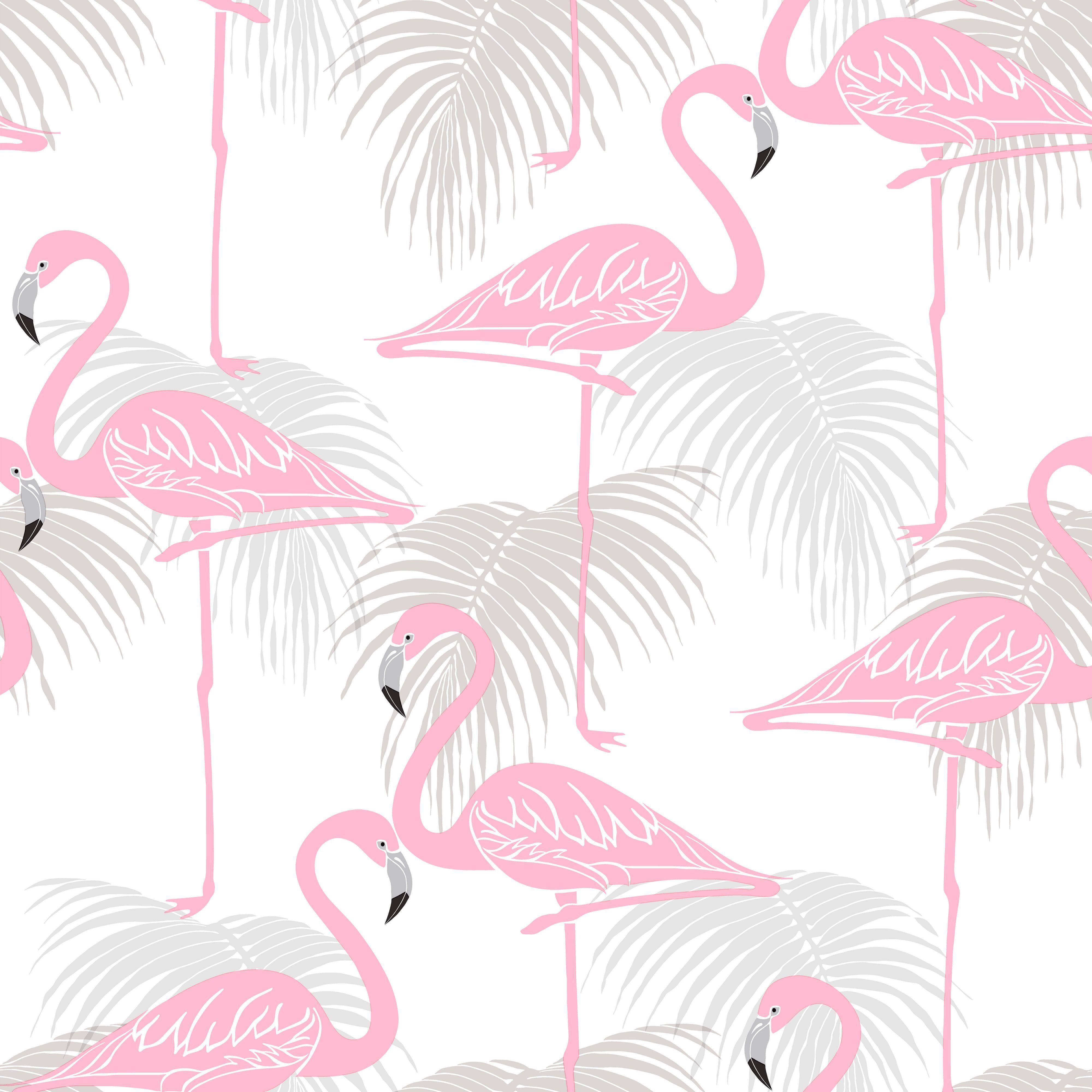 Premium Photo  Pink flamingos on pink background 3d rendering