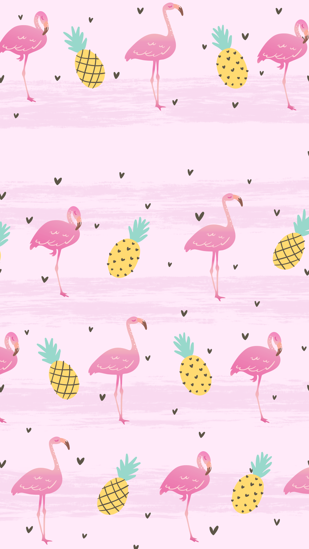 1080x1920 flamingos, flamingo lovers, pink flamingo, pineapple, pastel