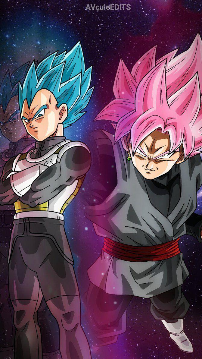671x1191 Black Goku SSJR Vs Vegeta SSJB