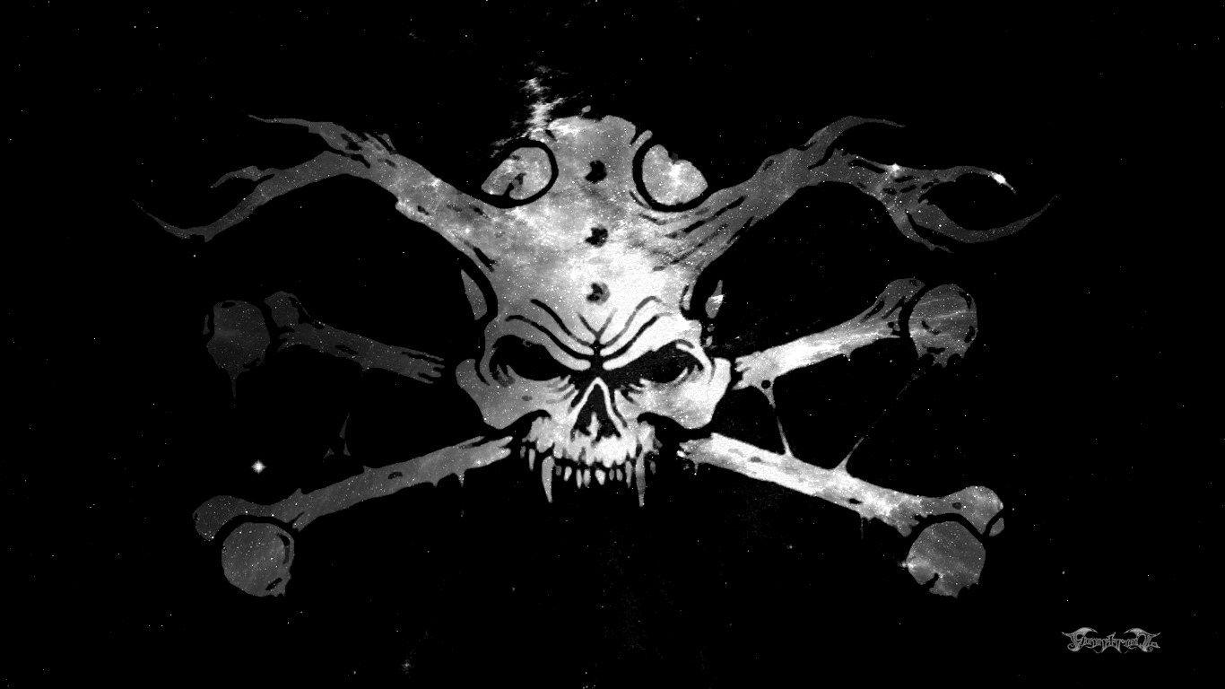 1366x768 Skulls And Crossbones Wallpaper Desktop Background Extra Wallpaper