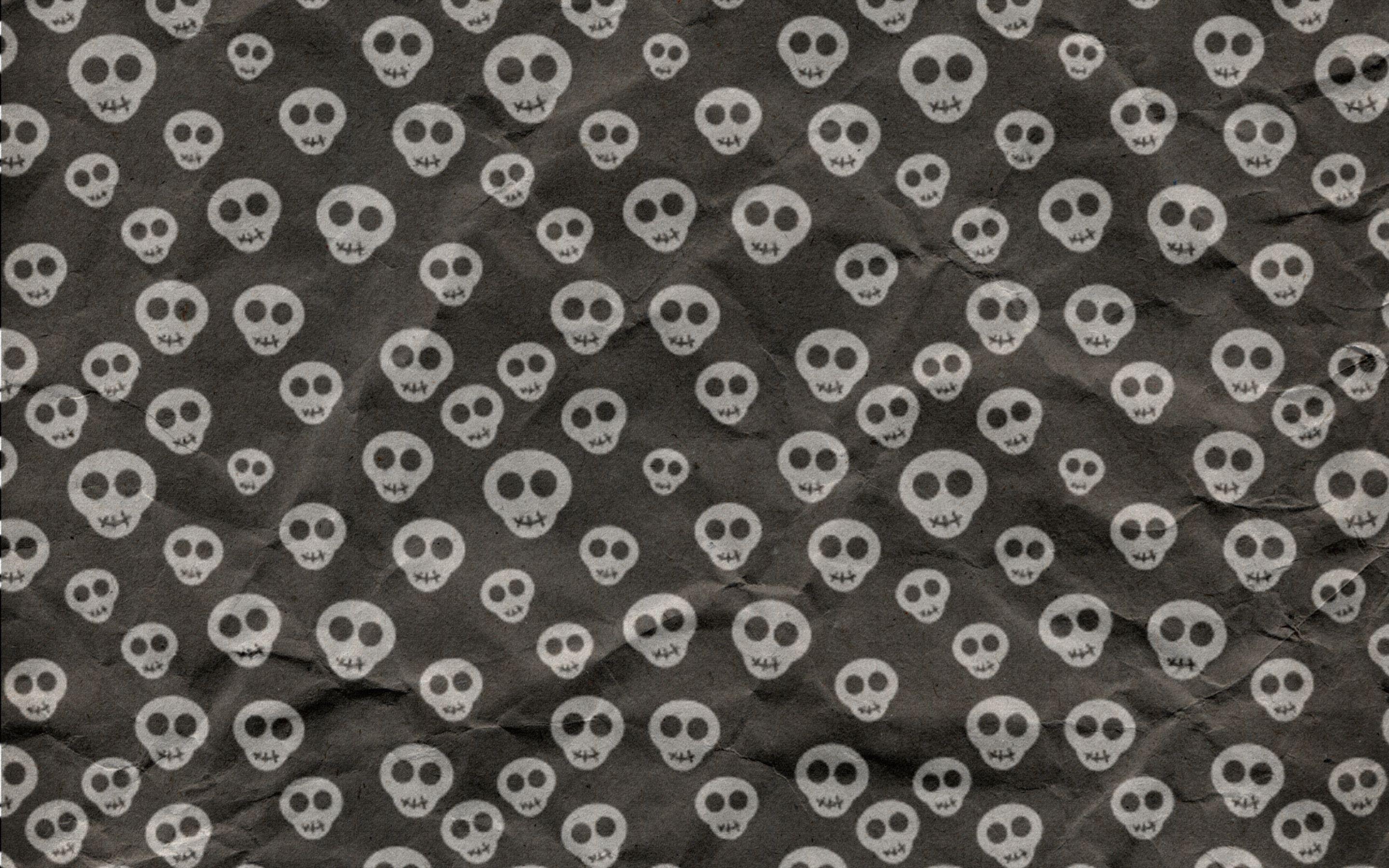 2880x1800 Cute Skulls Wrapping Paper Mac Wallpaper Download