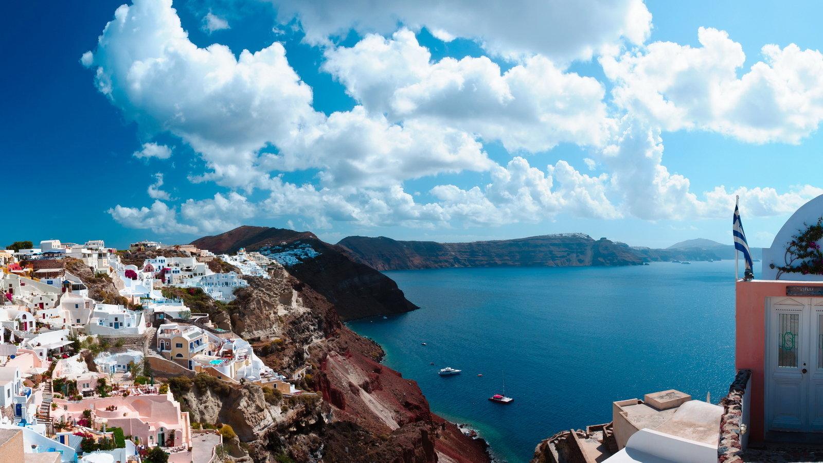 1600x900 Santorini wallpaper 1600x900 desktop background