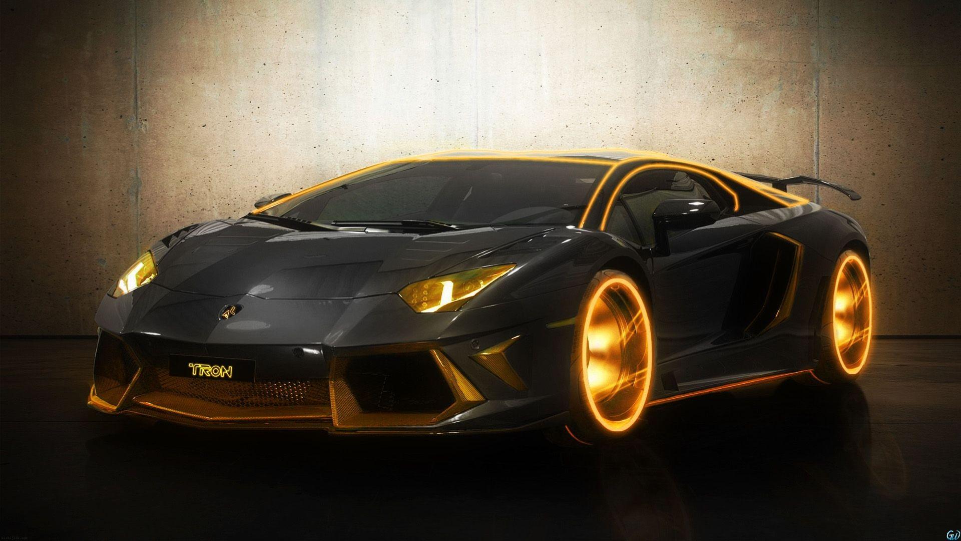 Premium Photo  Wallpaper of lamborghini car with smoke and galaxy vibe  generated ai