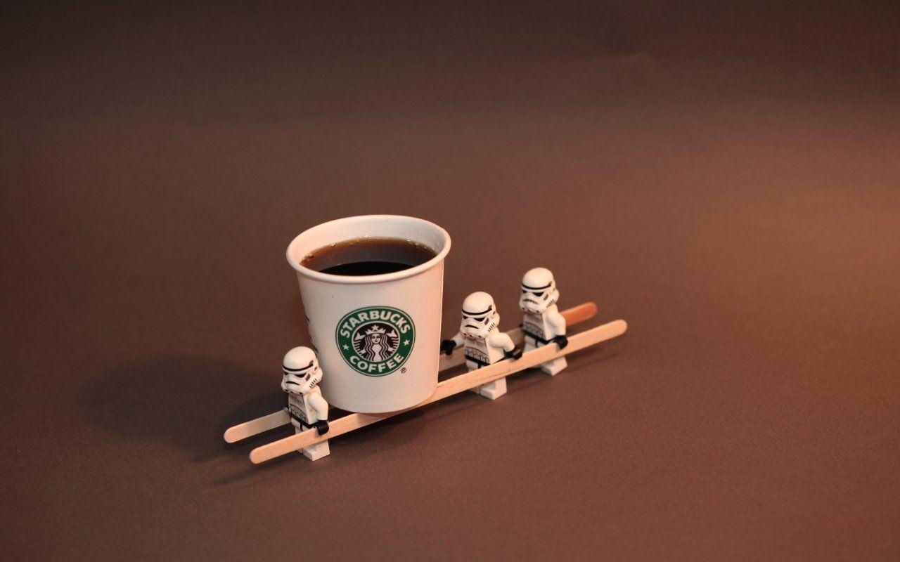 1280x800 Coffee Legos Starbucks Stormtroopers