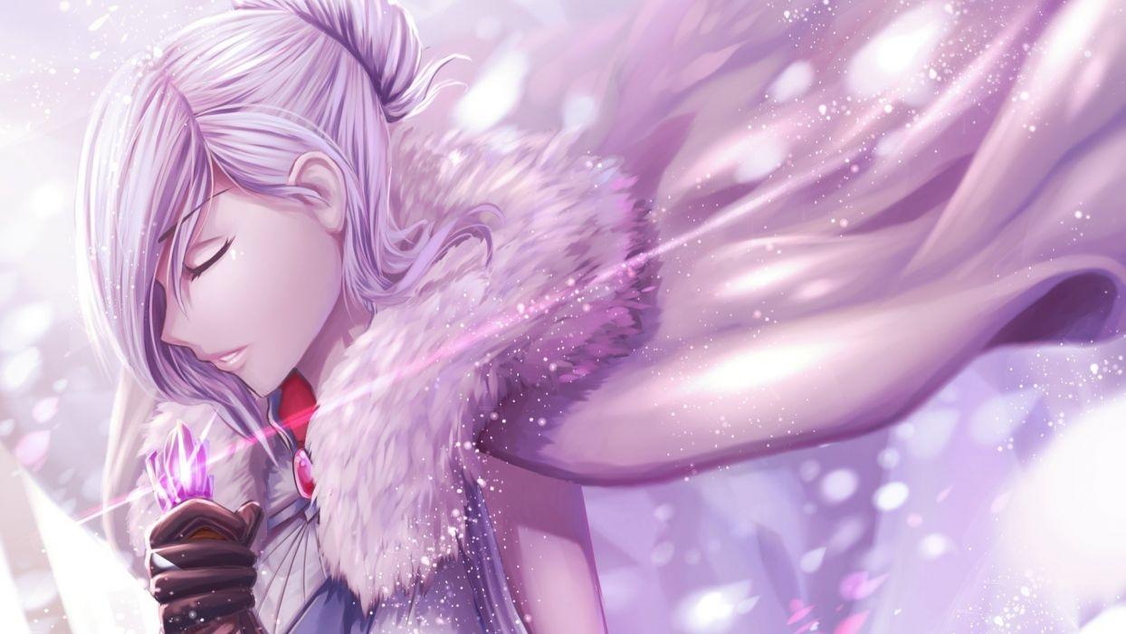 1244x700 Art anime weiss schnee girl profile magic wallpaperx1080