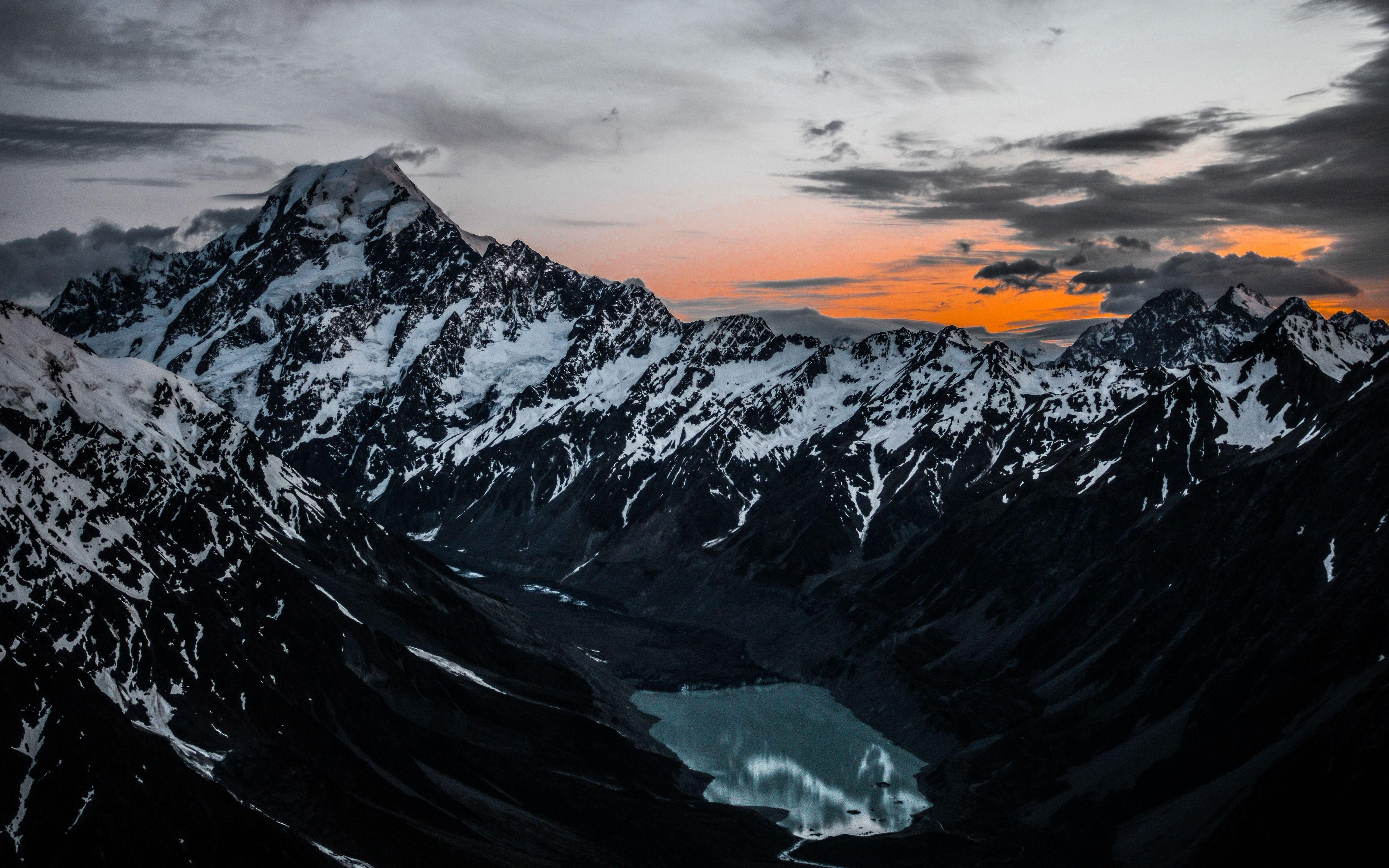 3840x2400 The snowy mountain 4k Ultra HD Wallpaper. Background Image