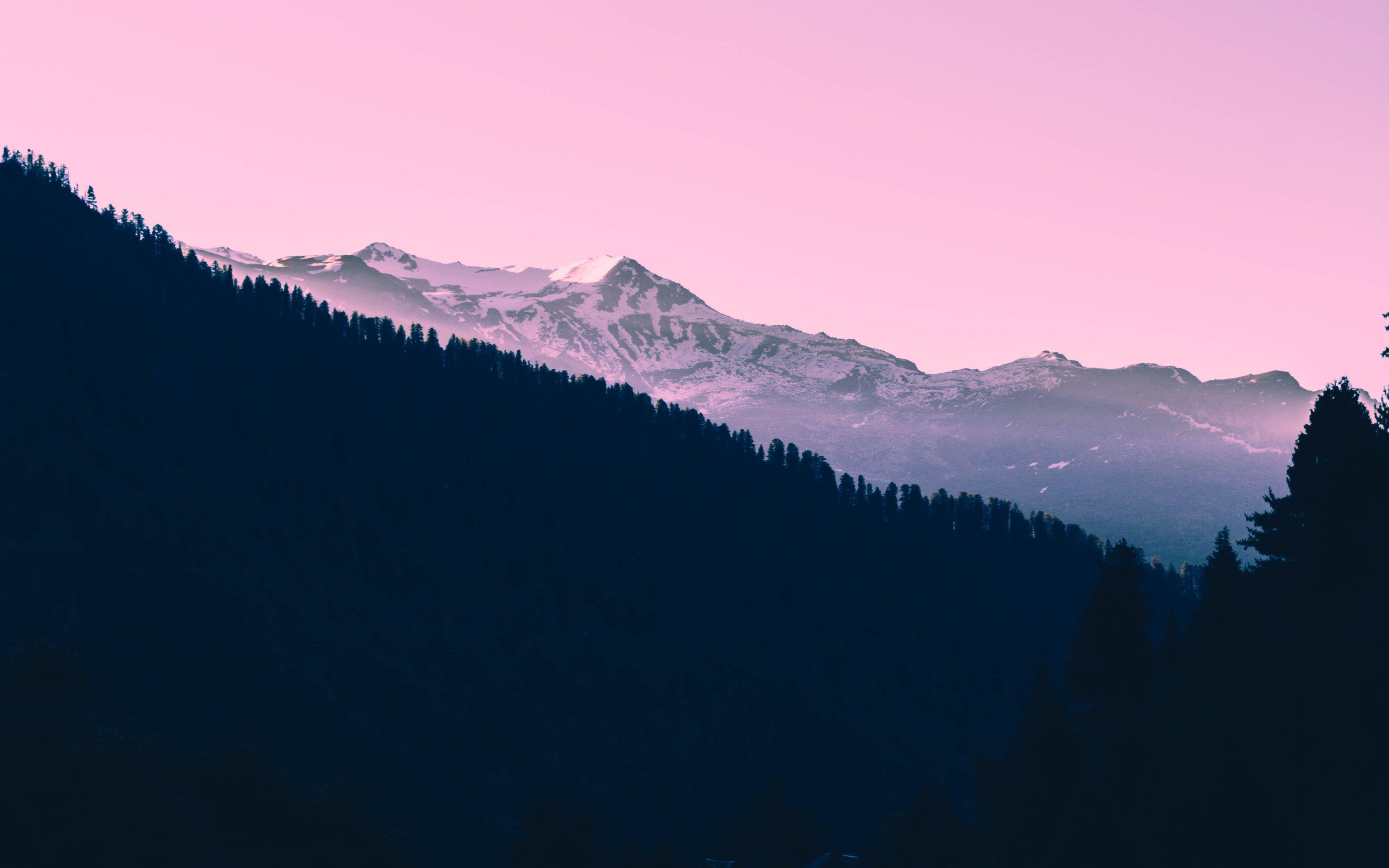 4000x2500 Twilight Mountains 4k Wallpaper Pink Wallpaper Laptop