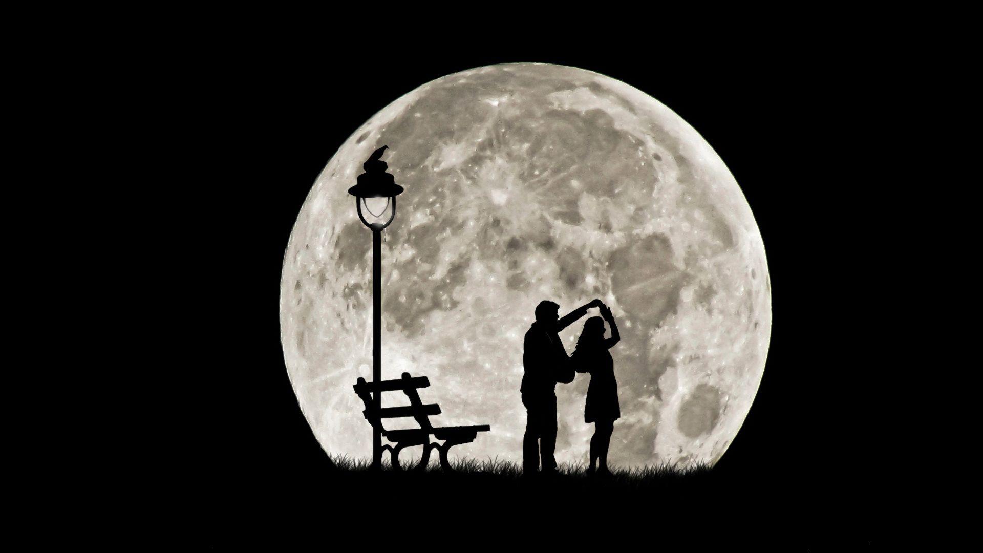 Romantic Moon Wallpapers Top Free Romantic Moon Backgrounds Wallpaperaccess