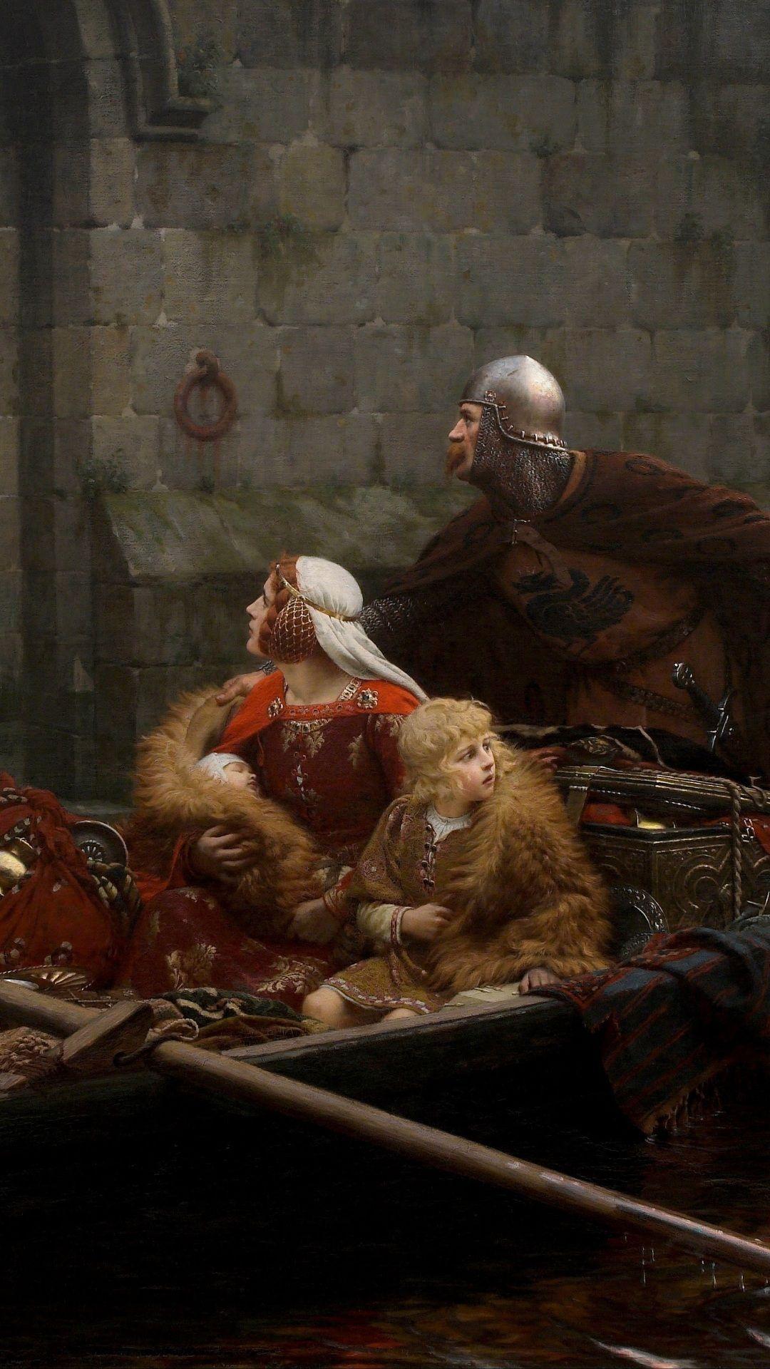 1080x1920 edmund blair leighton, english painter, in time of peril