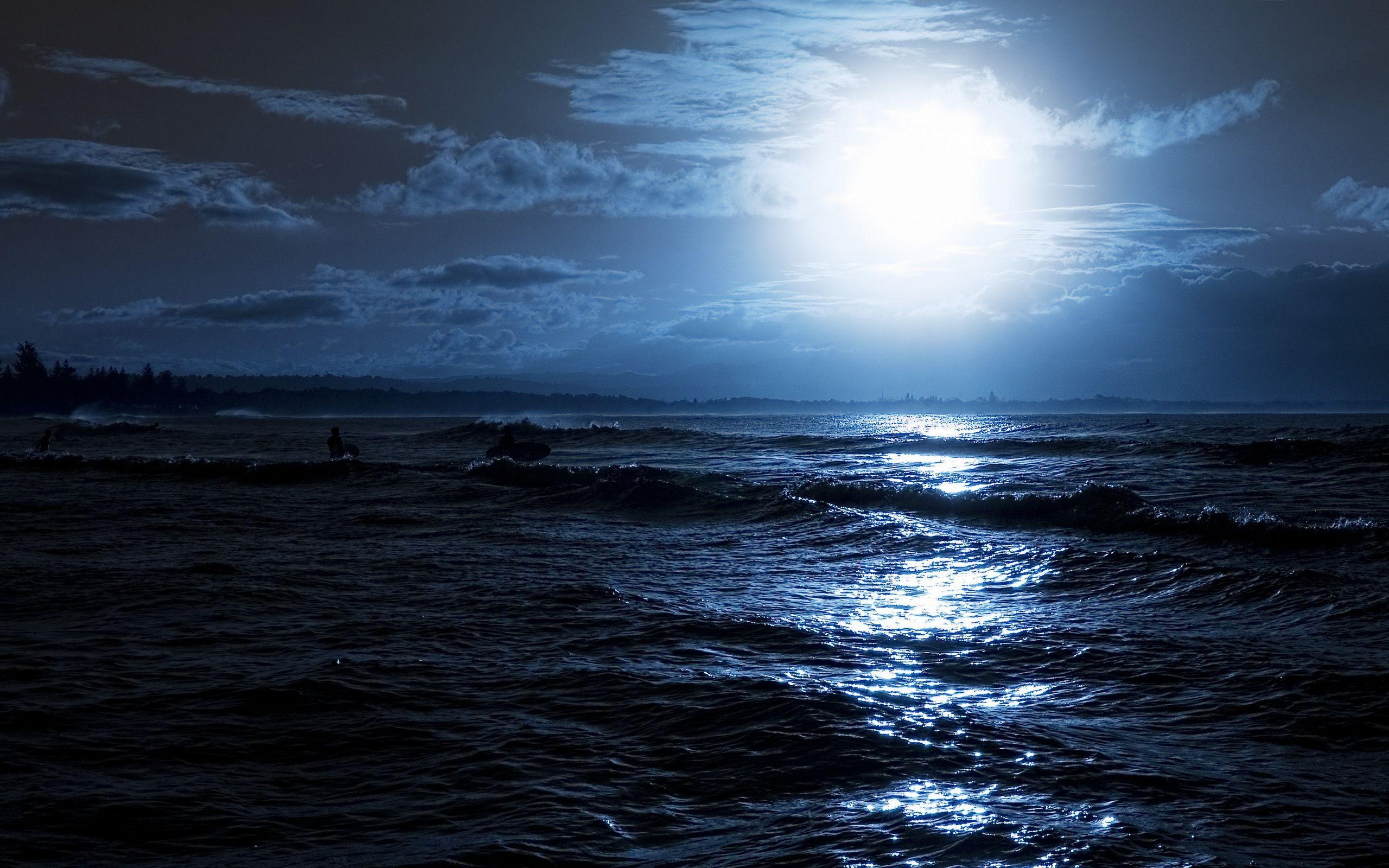 2560x1600 Ocean Night Sky .. đêm, đại dương, hòa bình, biển, Sharp, bầu trời