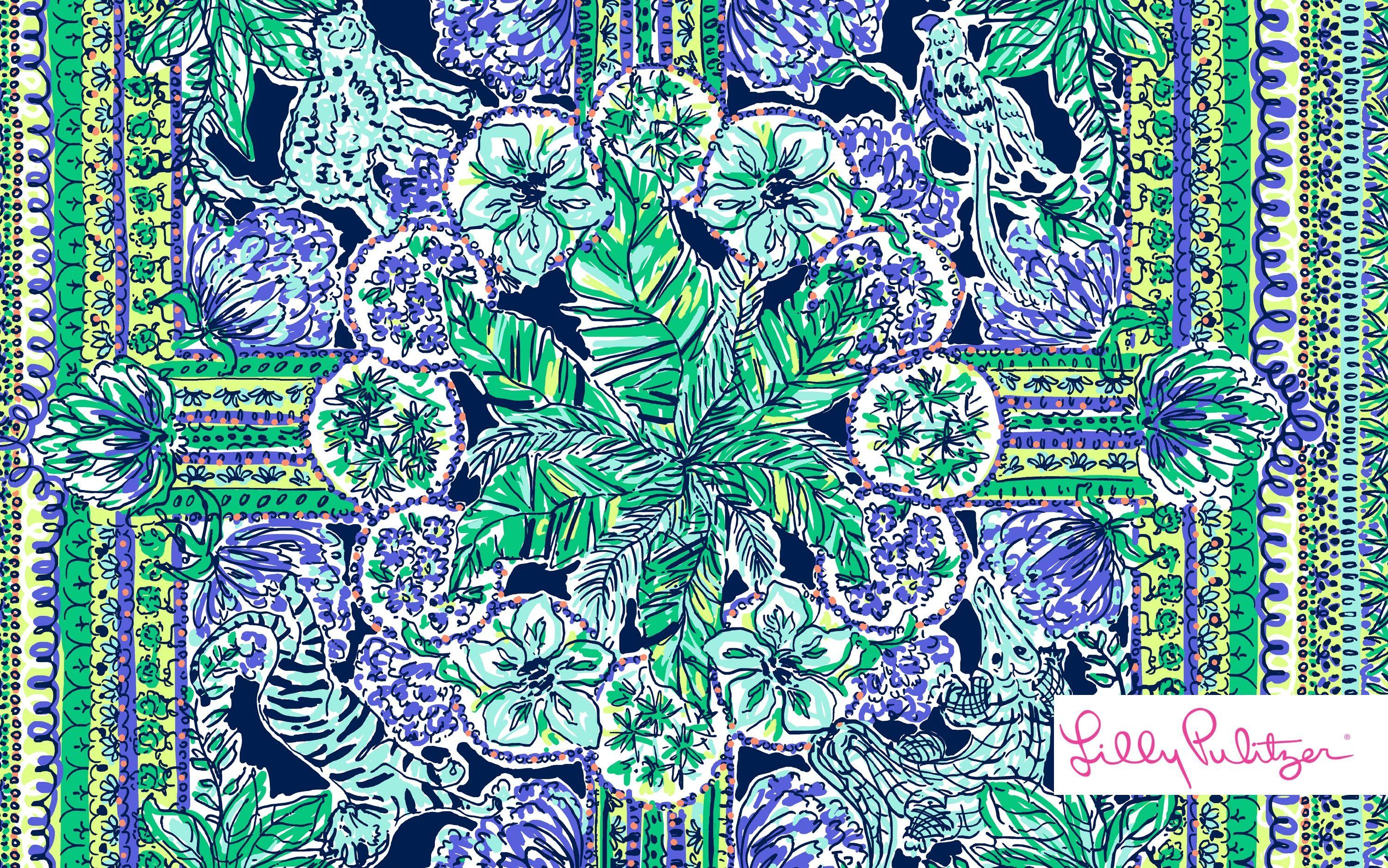 3000x1876 Lilly Pulitzer Palm T HD Wallpaper, Background Image