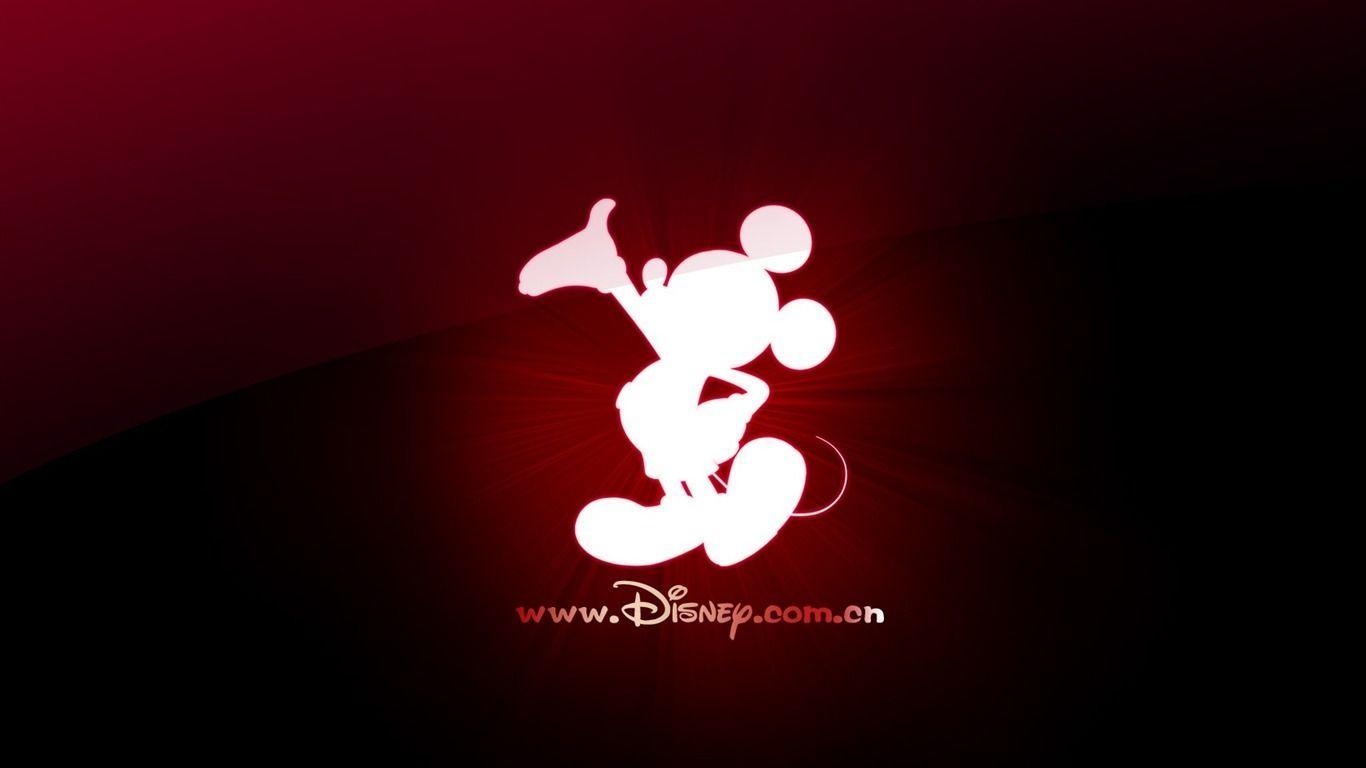 Hình nền đầu chuột Mickey 1366x768 Nền đỏ