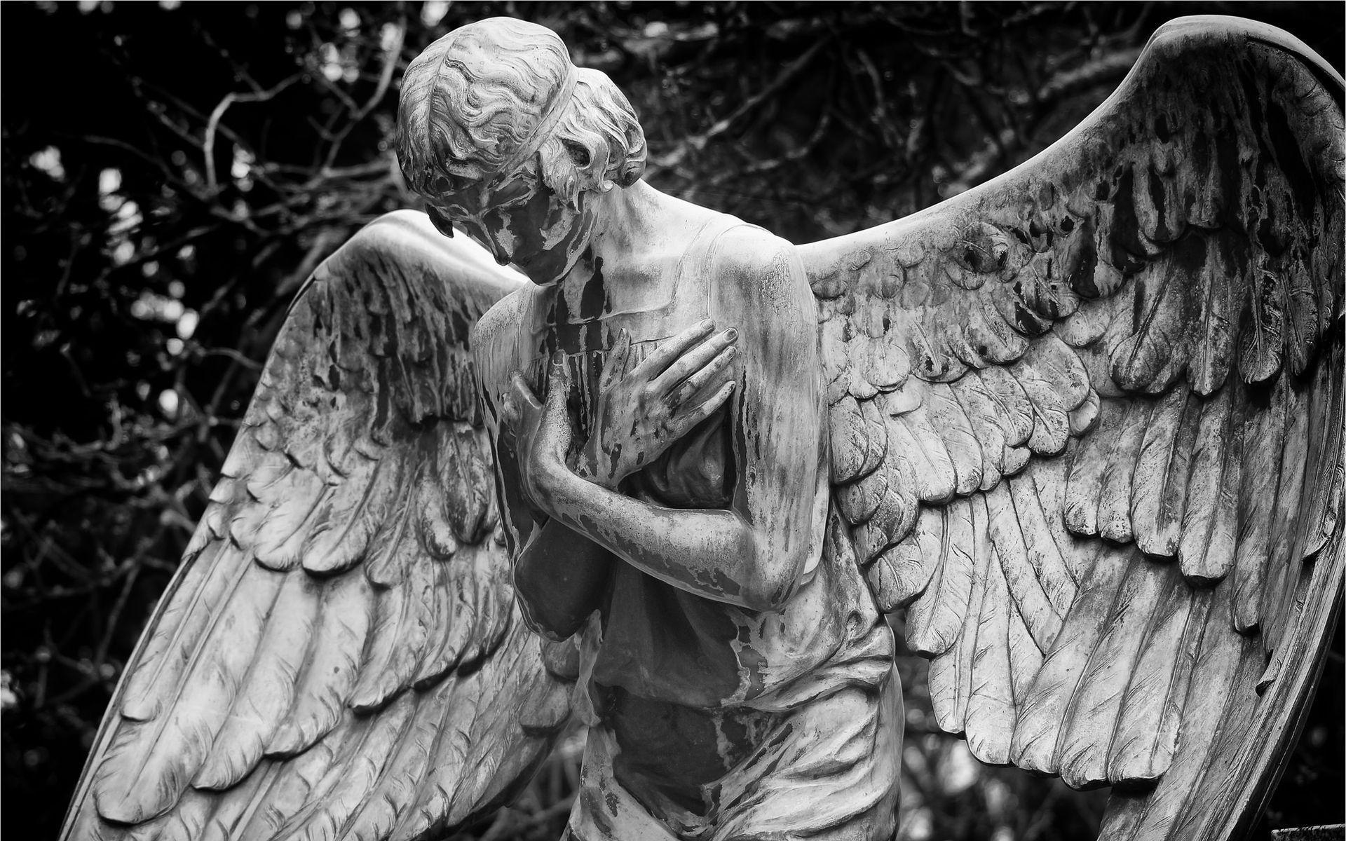 Hình nền bức tượng thiên thần 1920x1200