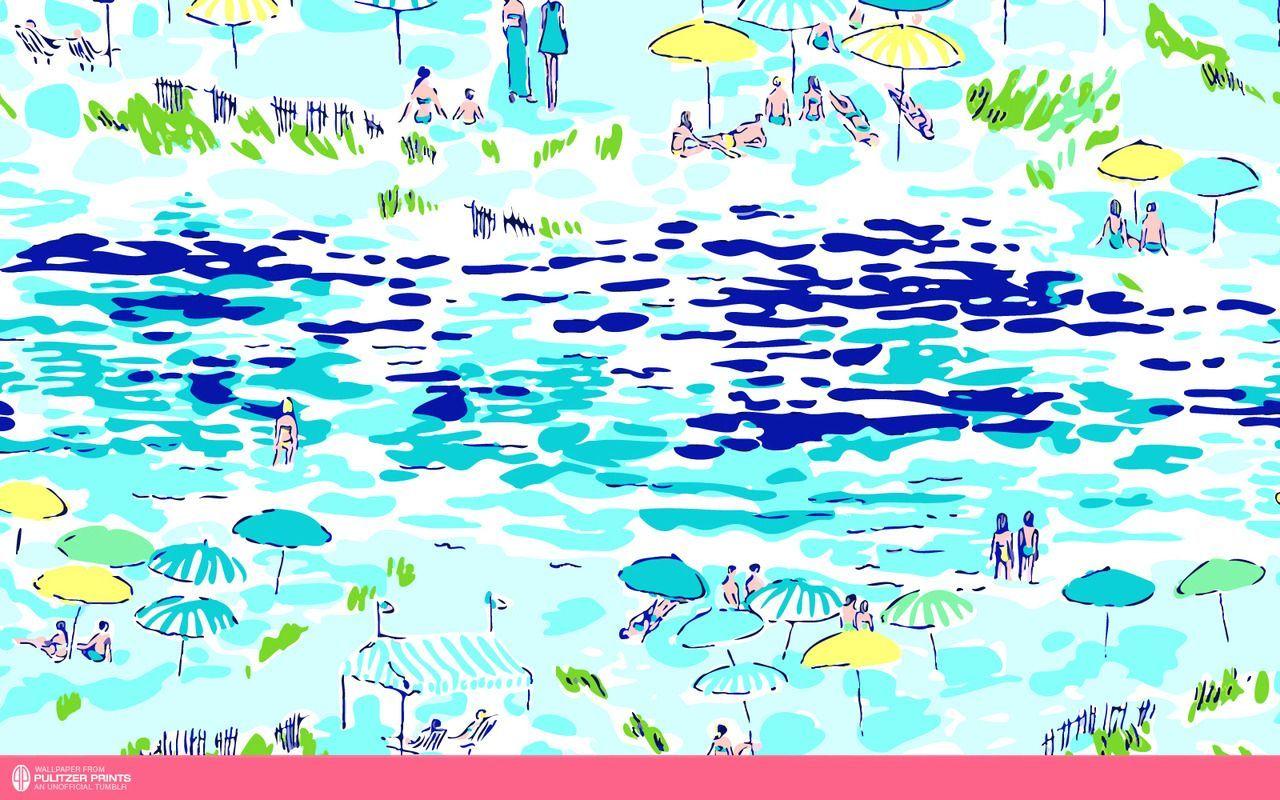 1280x800 See you later Lilly Pulitzer pattern. Lilly Pulitzer