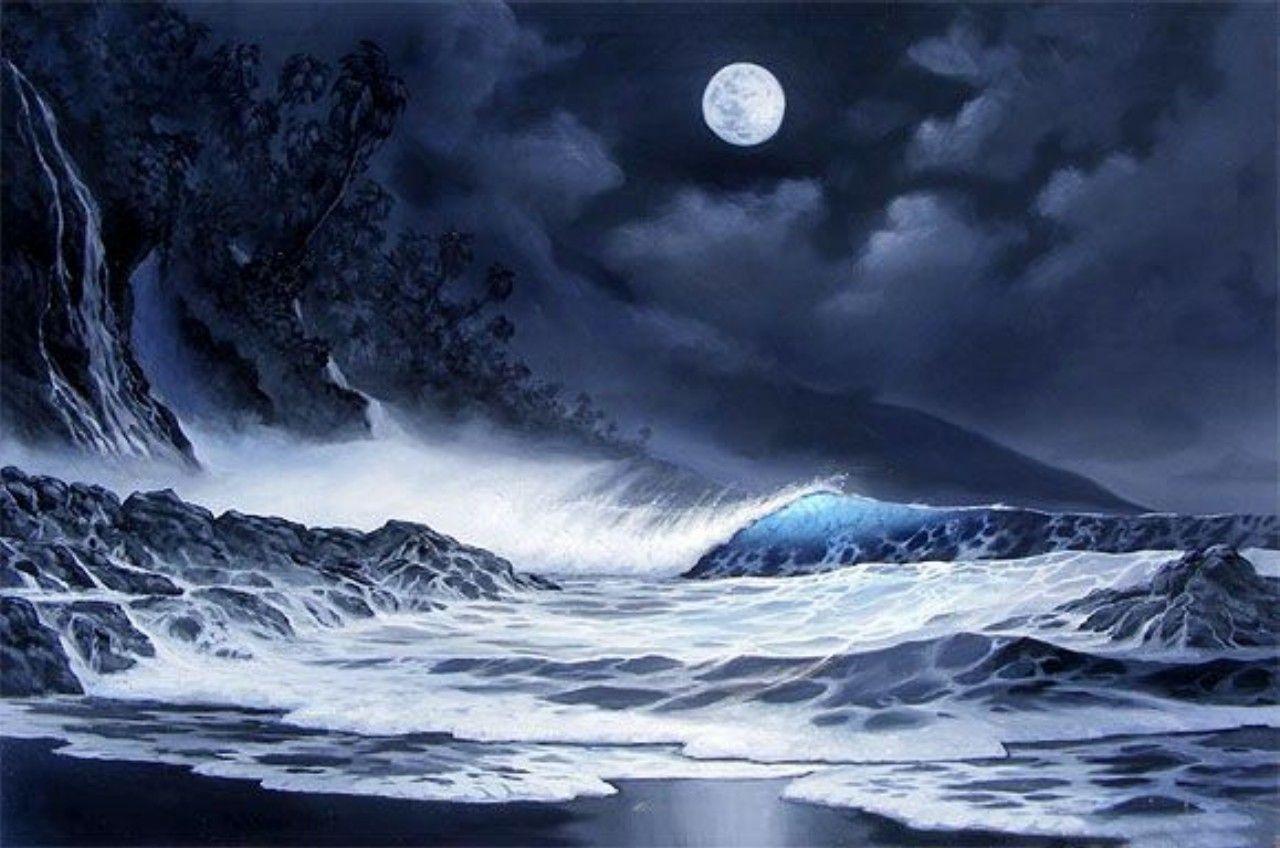 Ocean Waves at Night Wallpapers Top Free Ocean Waves at Night