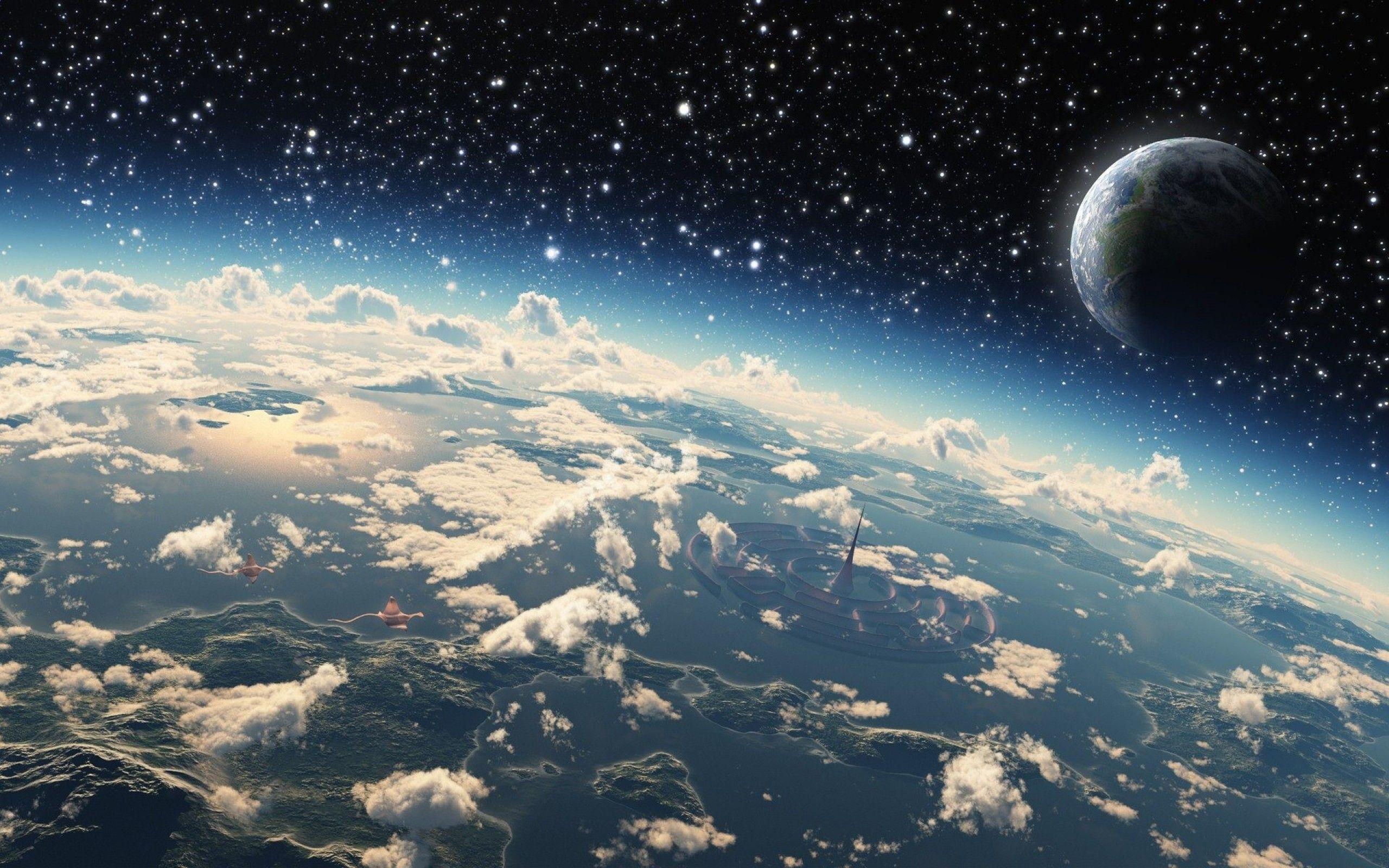 2560x1600 Space Wallpaper Earth 4k