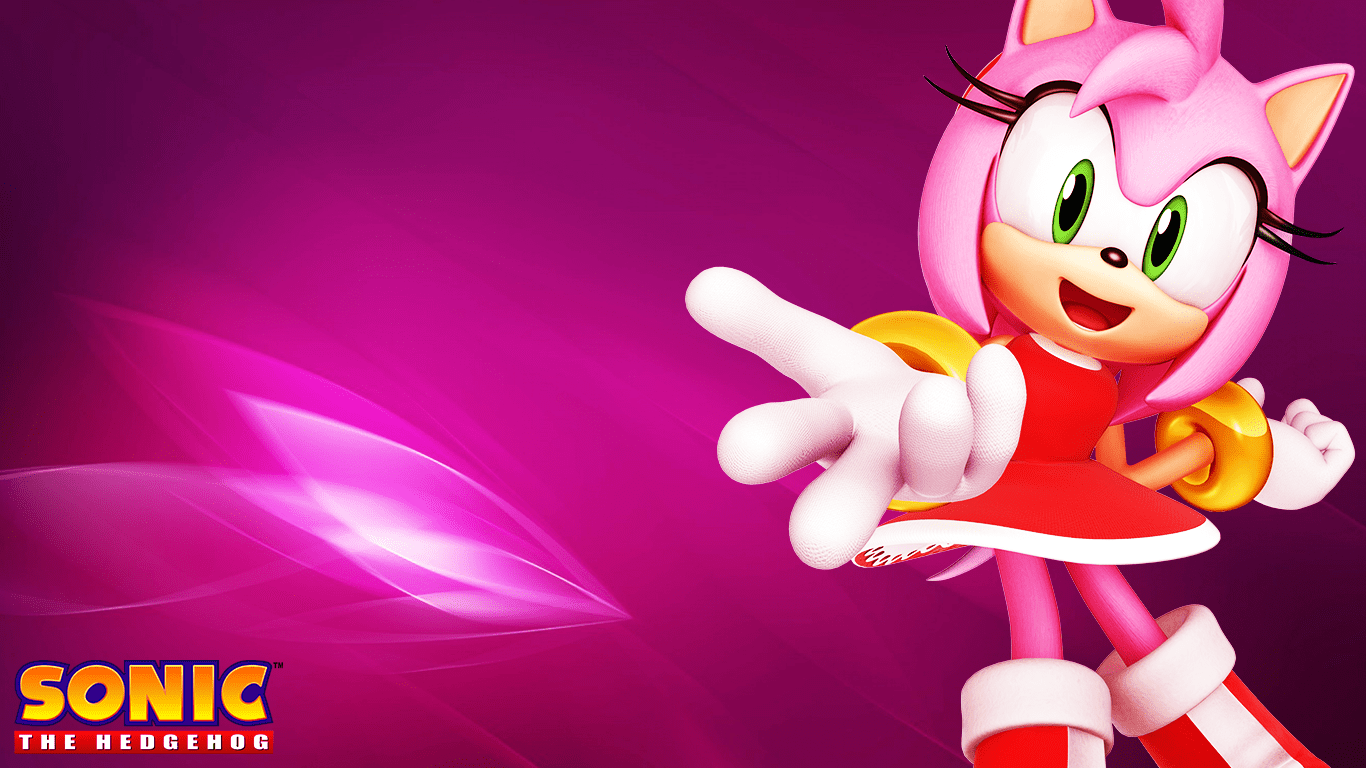 1366x768 Free download Amy Rose Wallpaper