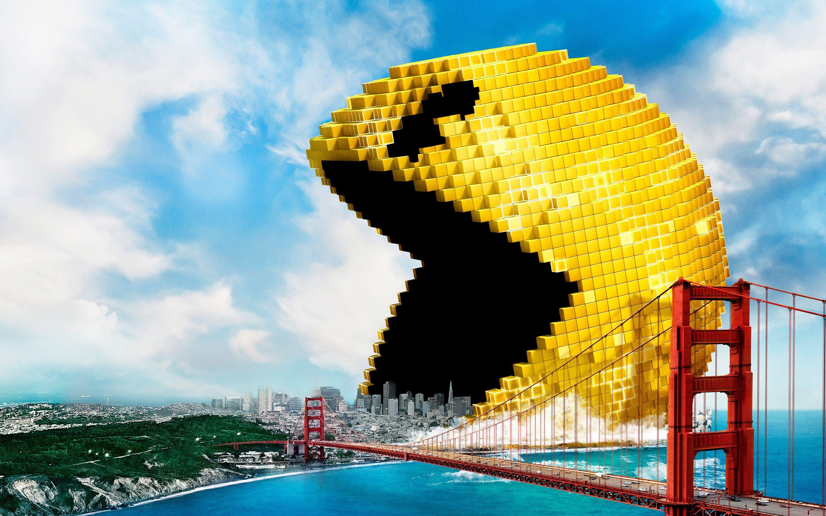 2880x1800 Pac Man Pixels 1440x900 Resolution HD 4k Wallpaper