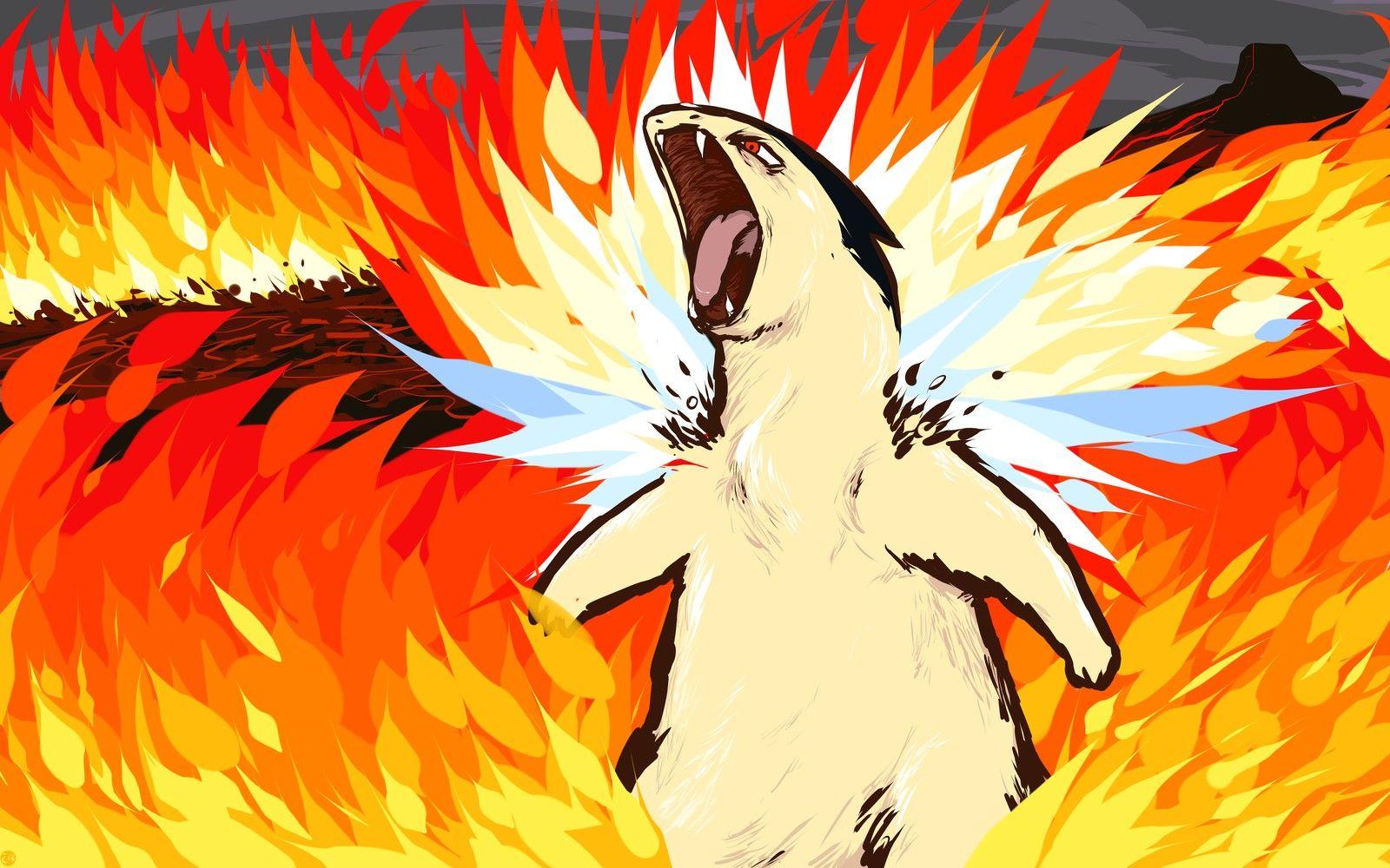 1600x1000 ishmam, Typhlosion, Pokémon Wallpaper HD / Desktop and Mobile