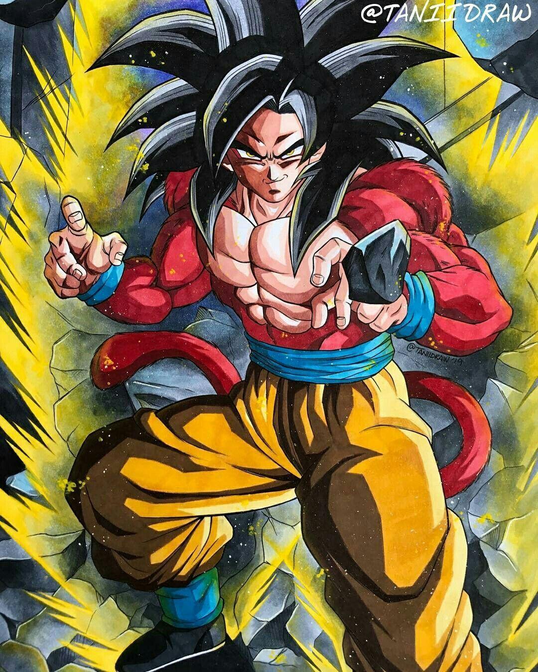 1080x1349 Goku super saiyan 4 draw ❤. Dragon ball z, Anime dragon ball