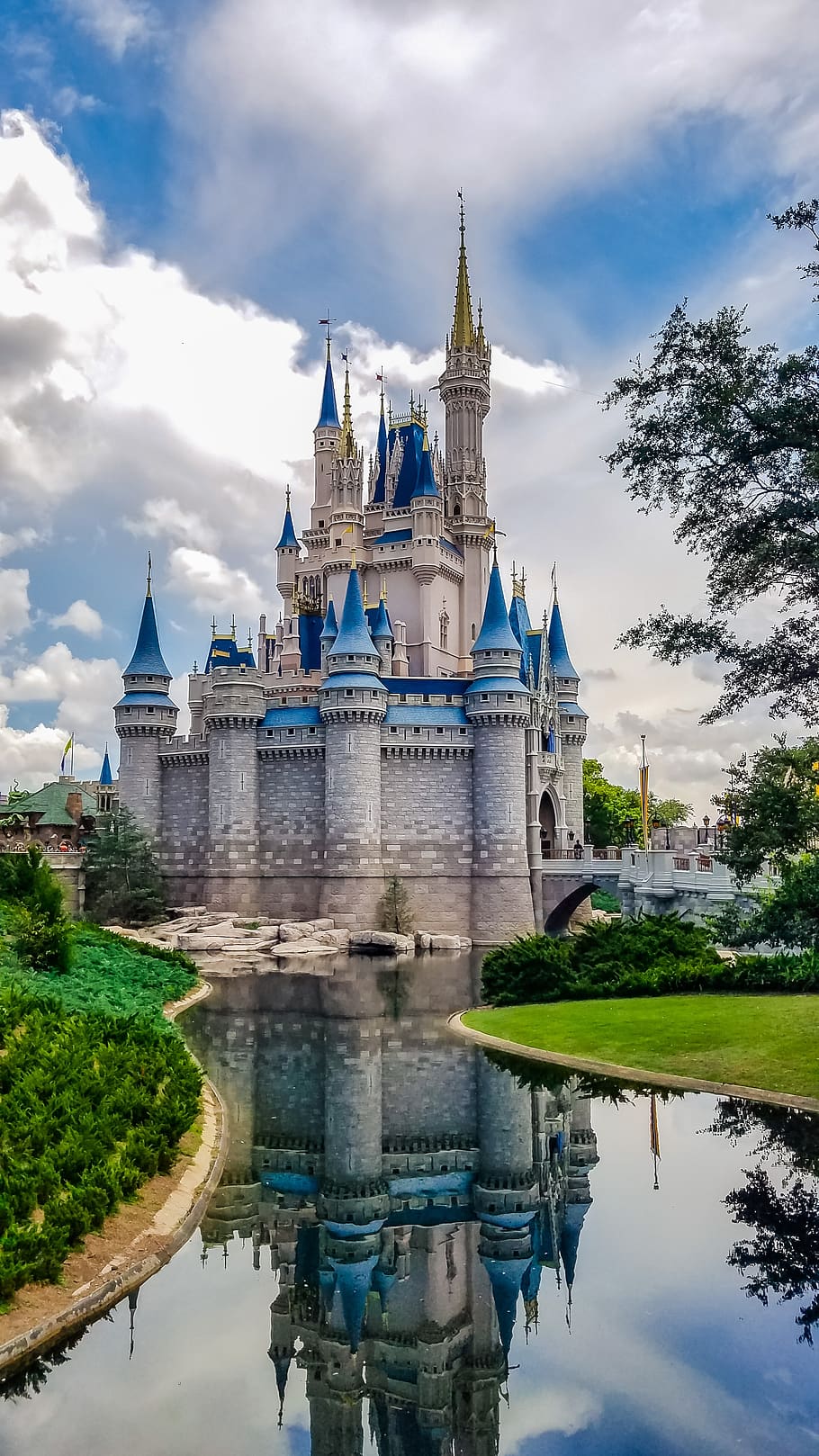 910x1618 HD wallpaper: disney, castle, travel, architecture, fantasy, sky
