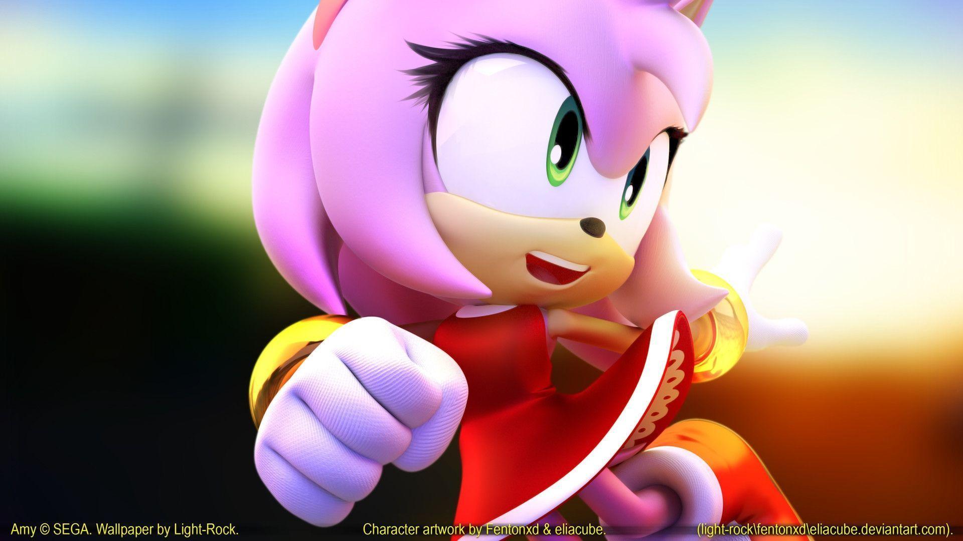 Sonic Amy Tails HD Spunky Wallpaper Free HD Wallpaper